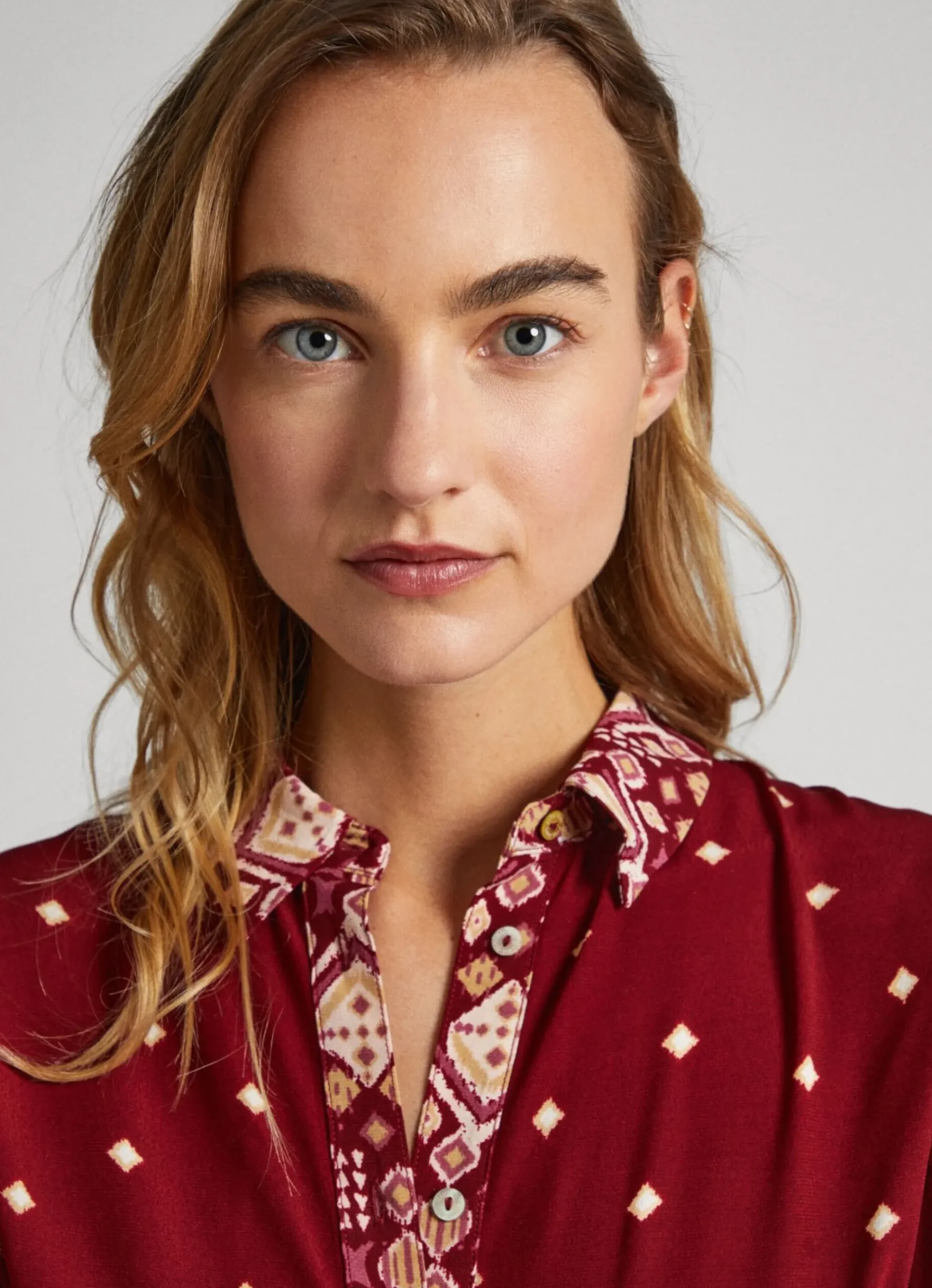 Mulher Pepe Jeans Camisas E Blusas>Camisa Padrao As Bolinhas