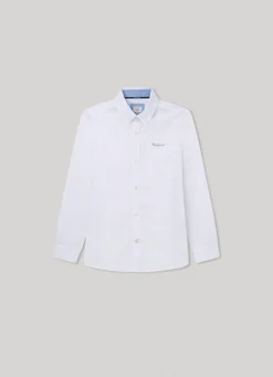 Rapaz Pepe Jeans Polos E Camisas>Camisa Popelina Logo Bordado