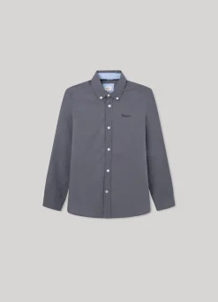 Rapaz Pepe Jeans Polos E Camisas>Camisa Popelina Logo Bordado