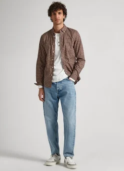Homem Pepe Jeans Camisas>Camisa Popelina Padrao Geometrico