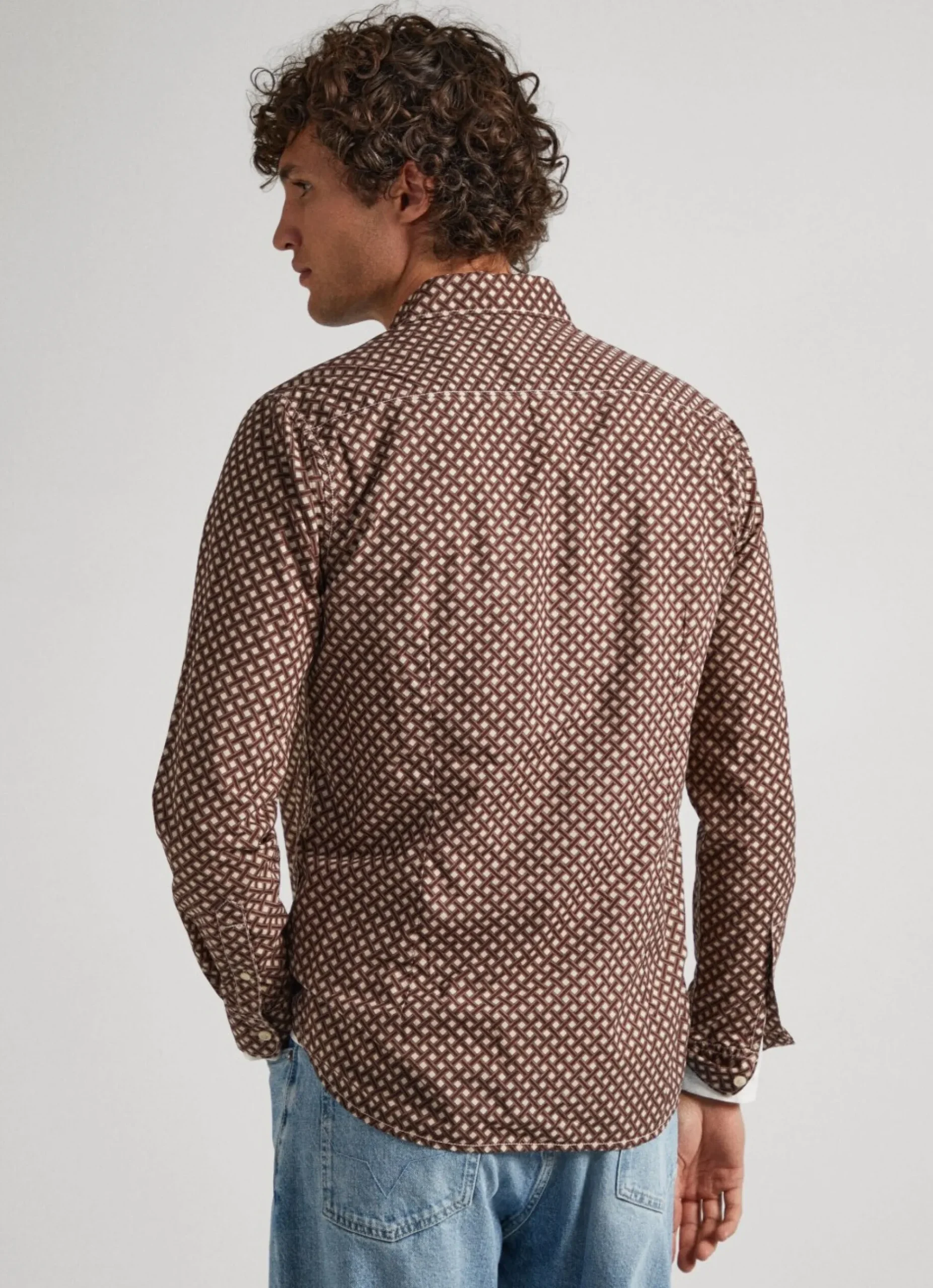 Homem Pepe Jeans Camisas>Camisa Popelina Padrao Geometrico
