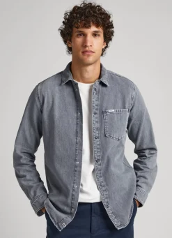 Homem Pepe Jeans Camisas>Camisa Slim Fit