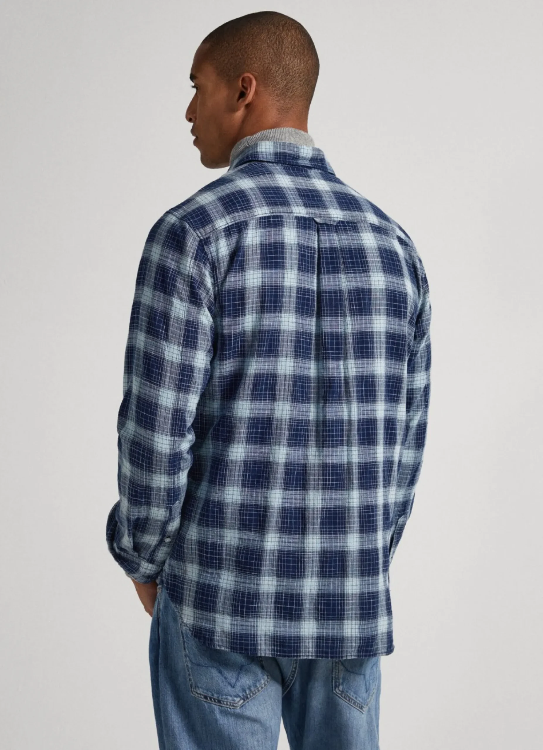 Homem Pepe Jeans Camisas>Camisa Xadrez Algodao Indigo