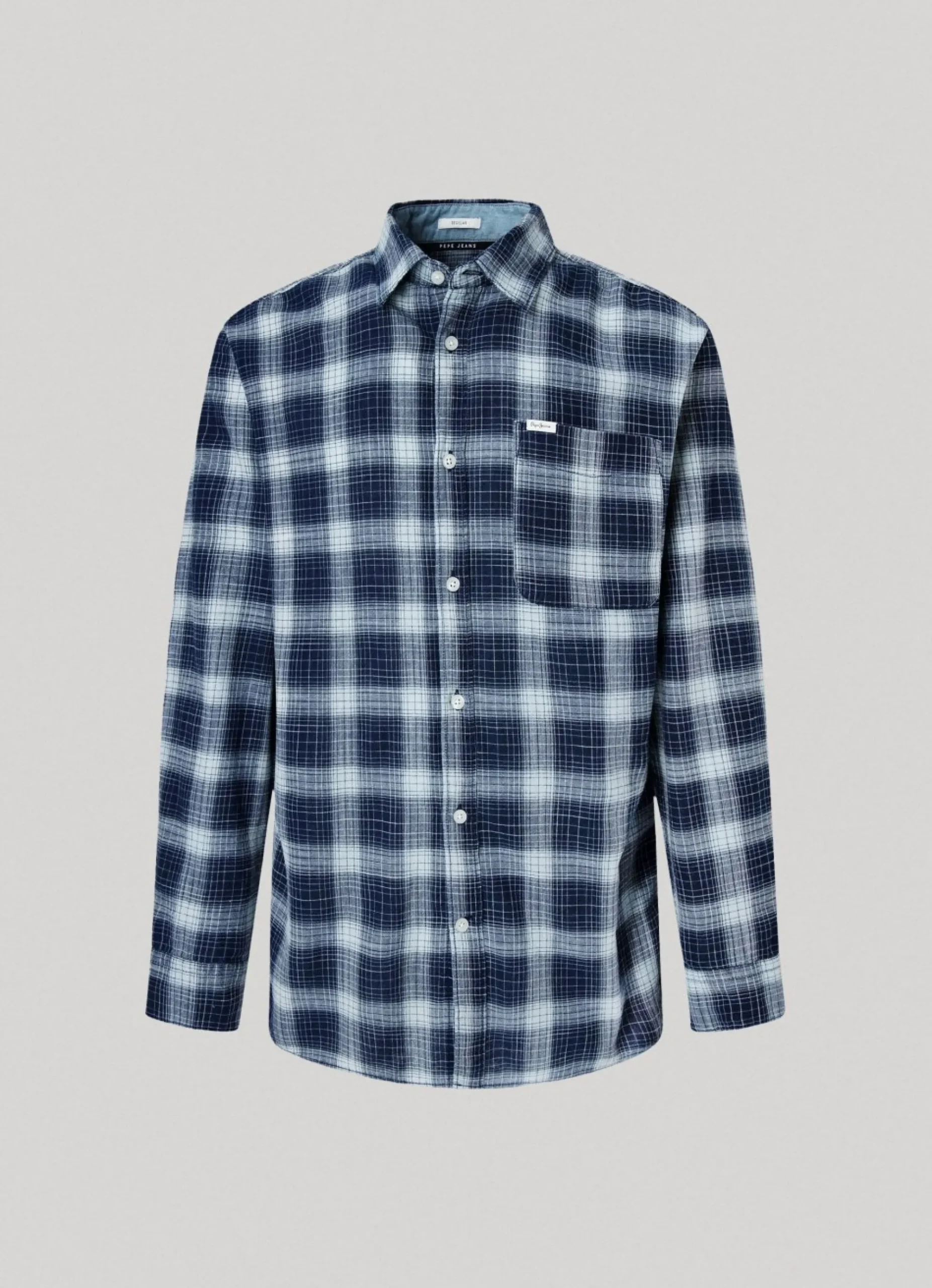 Homem Pepe Jeans Camisas>Camisa Xadrez Algodao Indigo