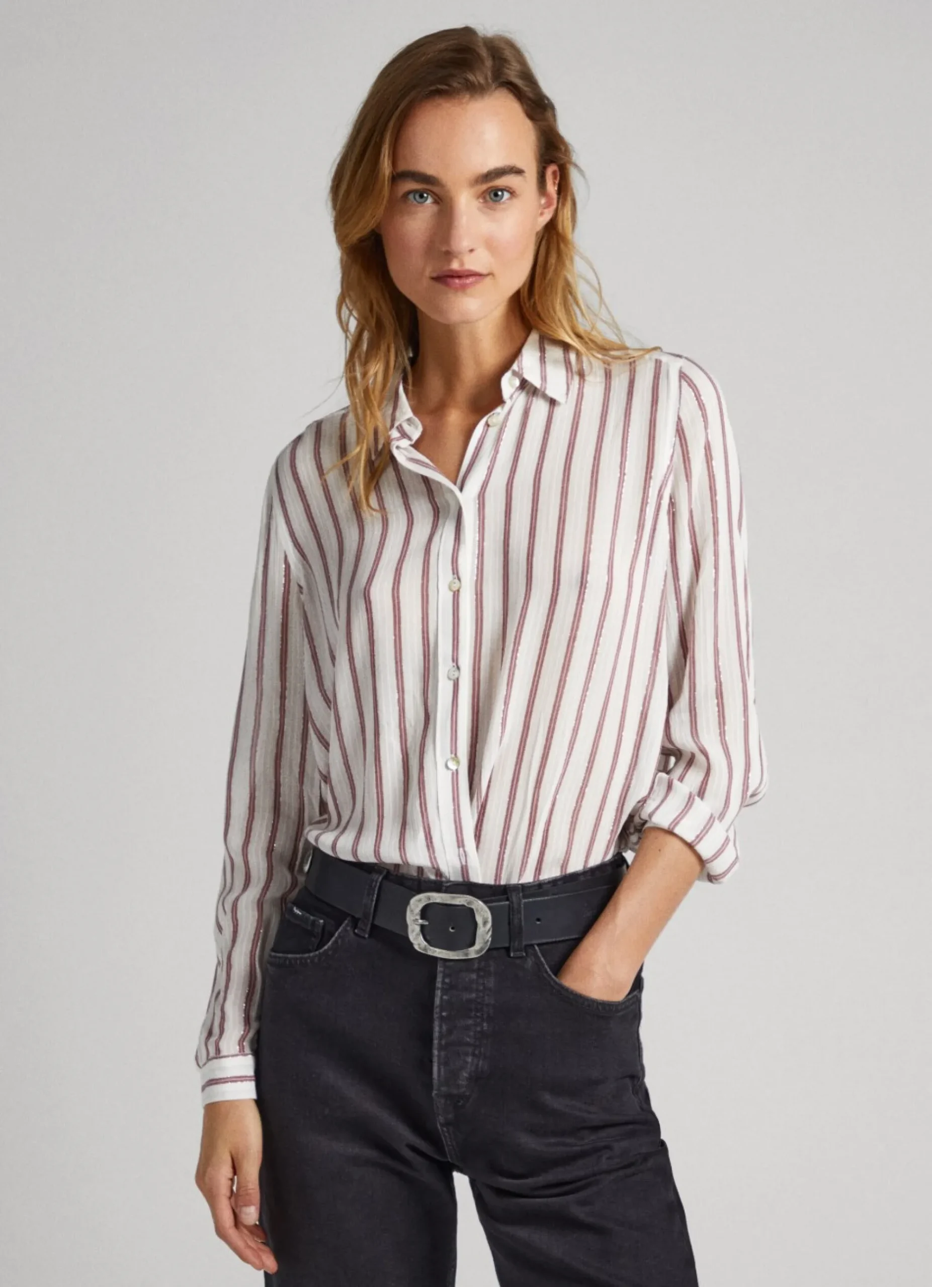 Mulher Pepe Jeans Camisas E Blusas>Camisa Xadrez Manga Comprida