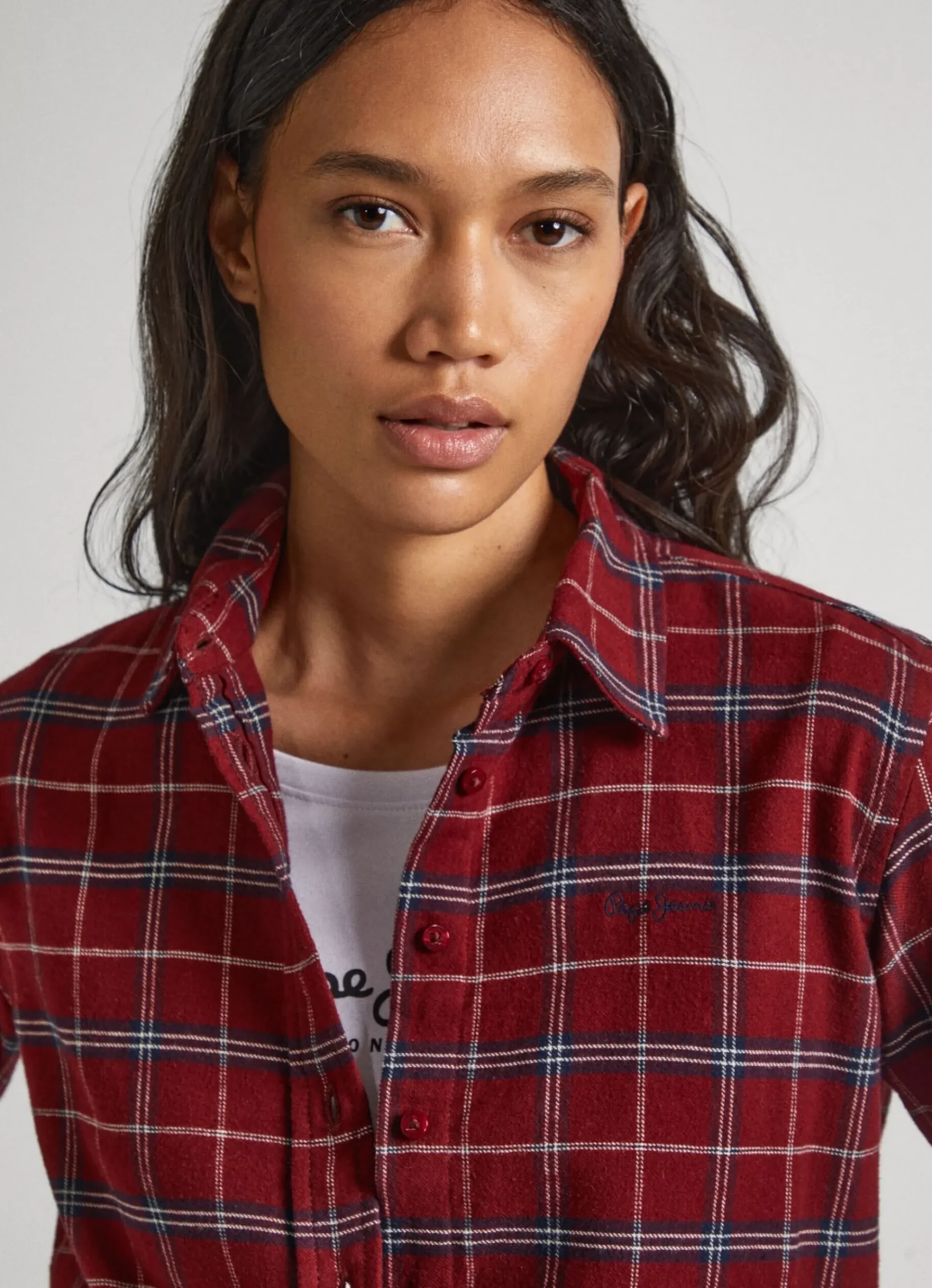 Mulher Pepe Jeans Camisas E Blusas>Camisa Xadrez Regular Fit