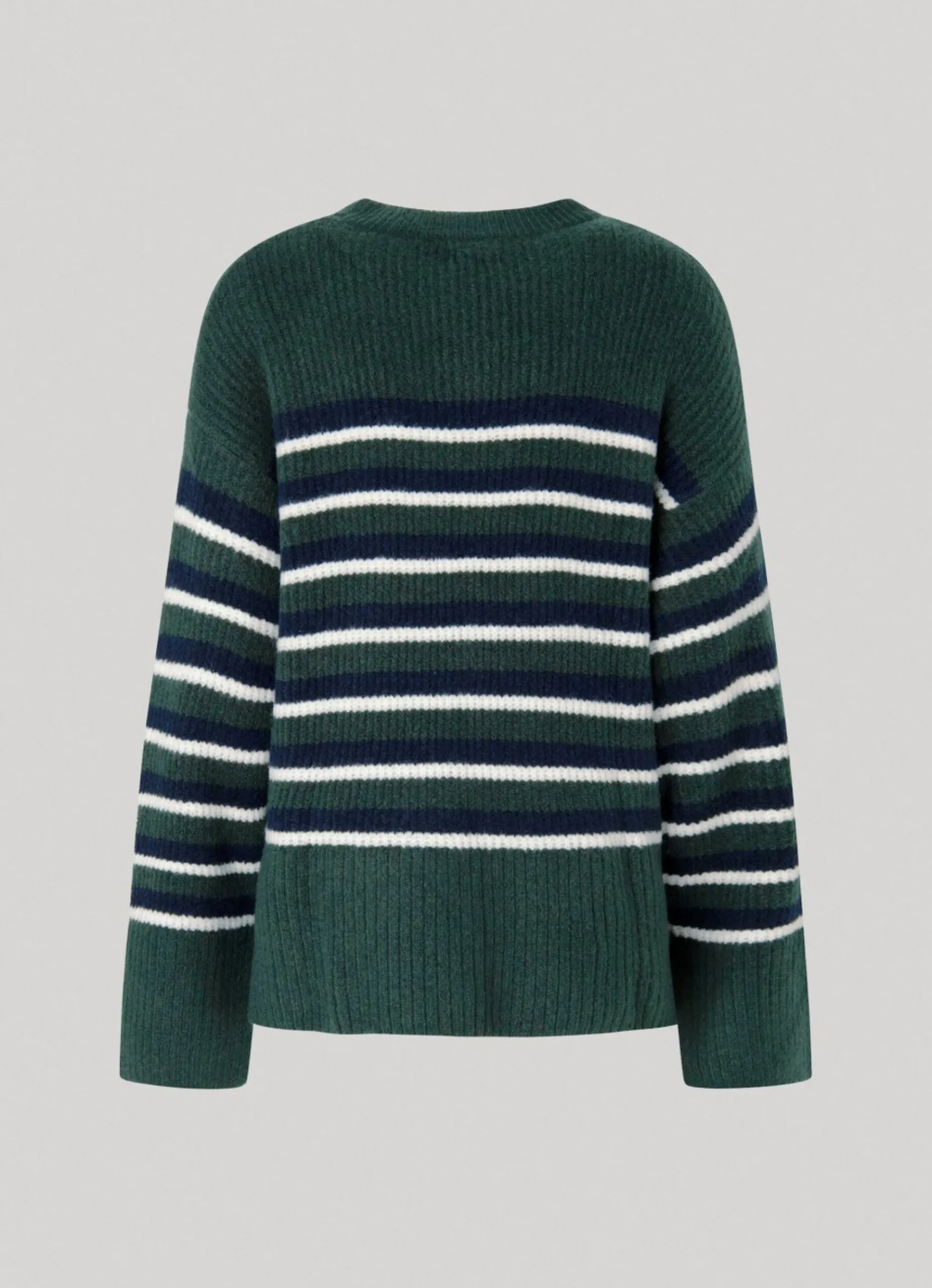 Mulher Pepe Jeans Malhas E Cardigans>Camisola As Riscas Com Gola Redonda