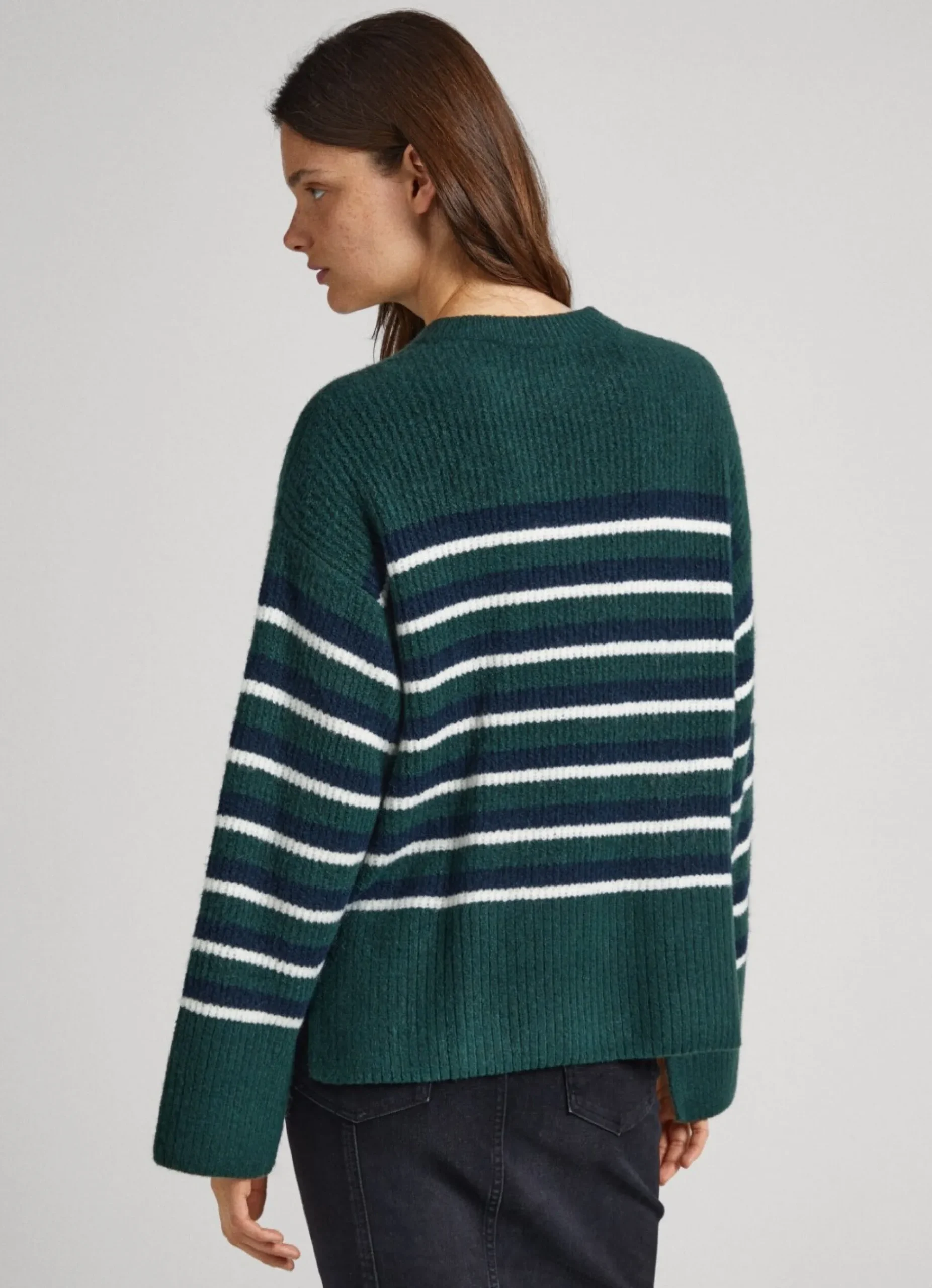 Mulher Pepe Jeans Malhas>Camisola As Riscas Com Gola Redonda