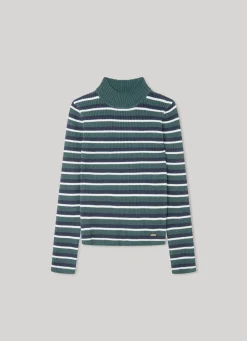 Rapariga Pepe Jeans Sweatshirts E Malhas>Camisola Canelada As Riscas