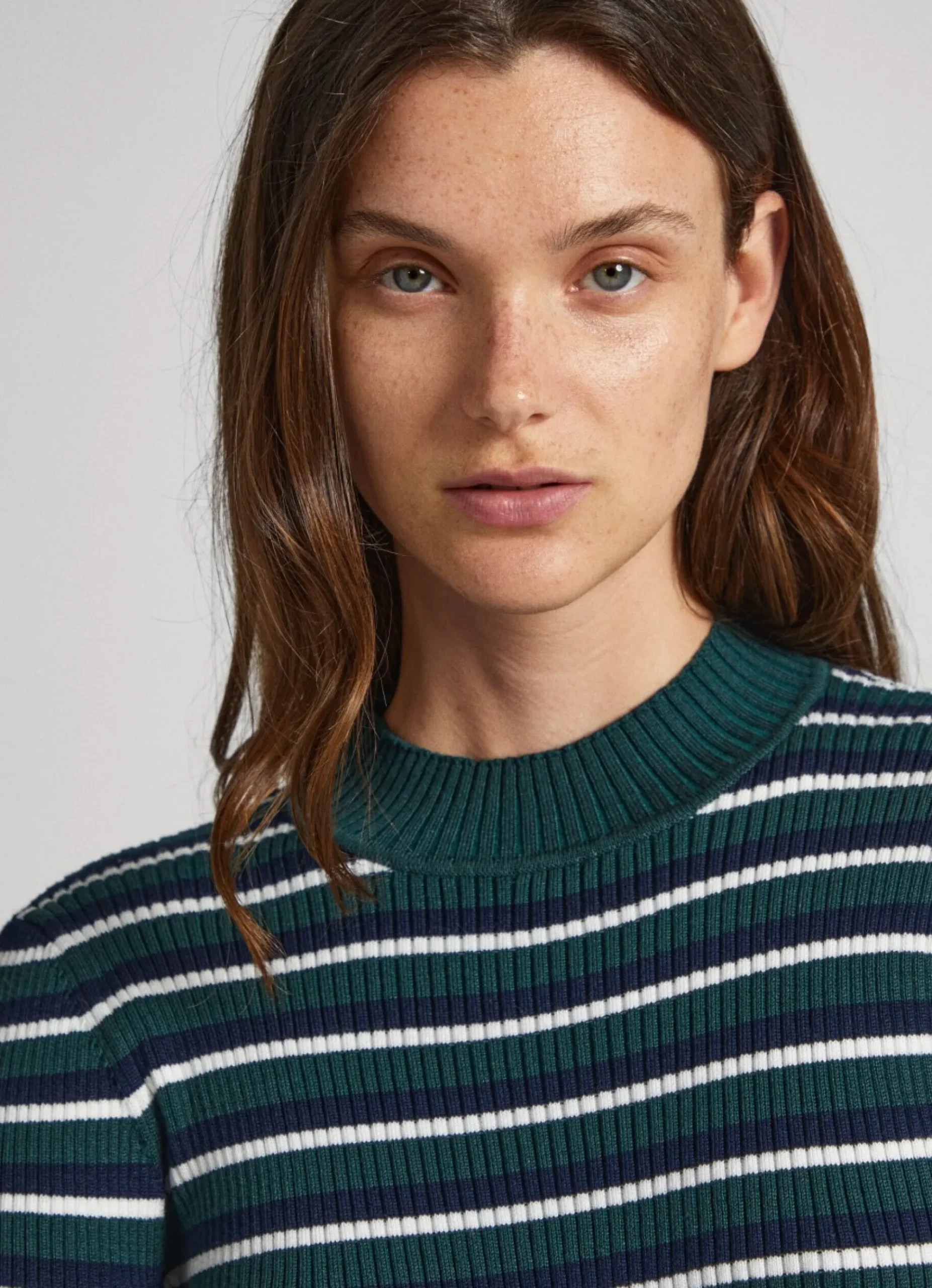 Mulher Pepe Jeans Malhas E Cardigans>Camisola Canelada As Riscas