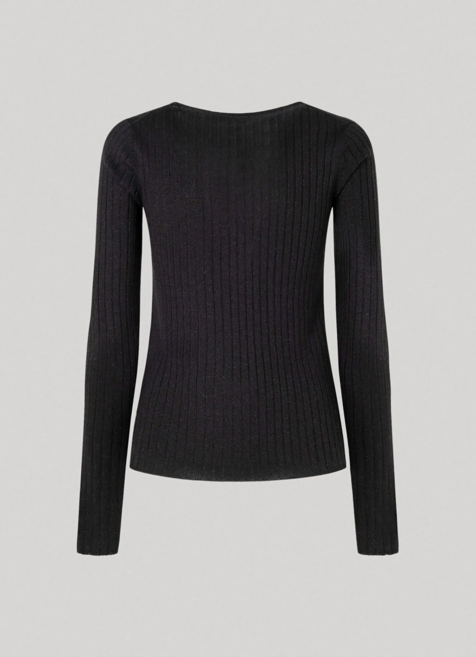 Mulher Pepe Jeans Malhas E Cardigans>Camisola Canelada Com Decote Em V