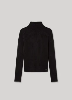Rapariga Pepe Jeans Sweatshirts E Malhas>Camisola Canelada De Gola Alta