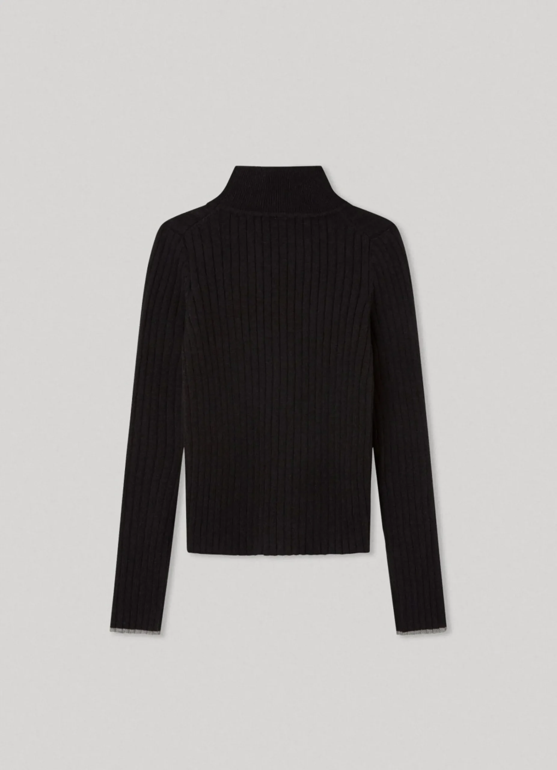 Rapariga Pepe Jeans Sweatshirts E Malhas>Camisola Canelada De Gola Alta