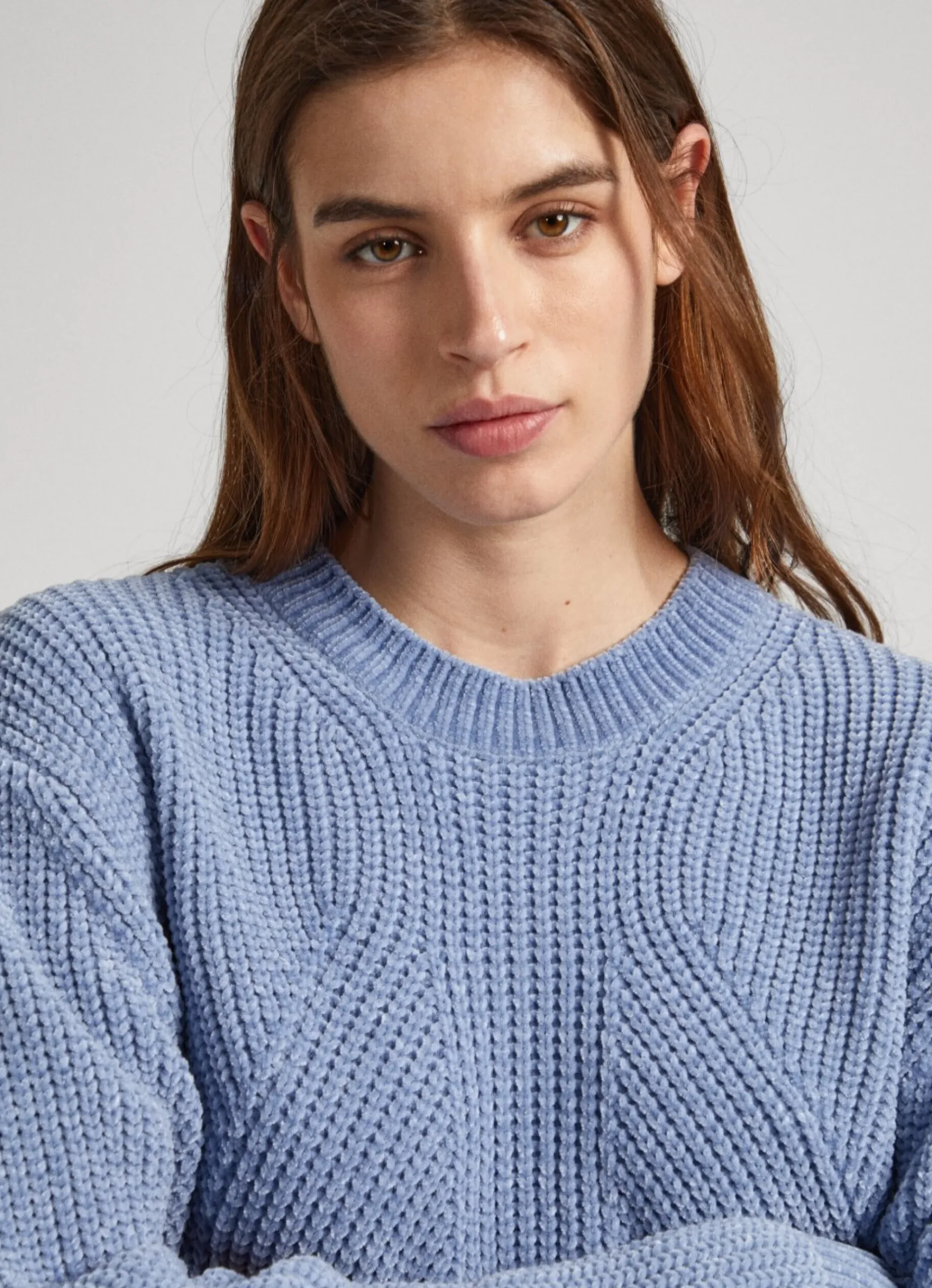 Mulher Pepe Jeans Malhas E Cardigans>Camisola Chenille Gola Redonda