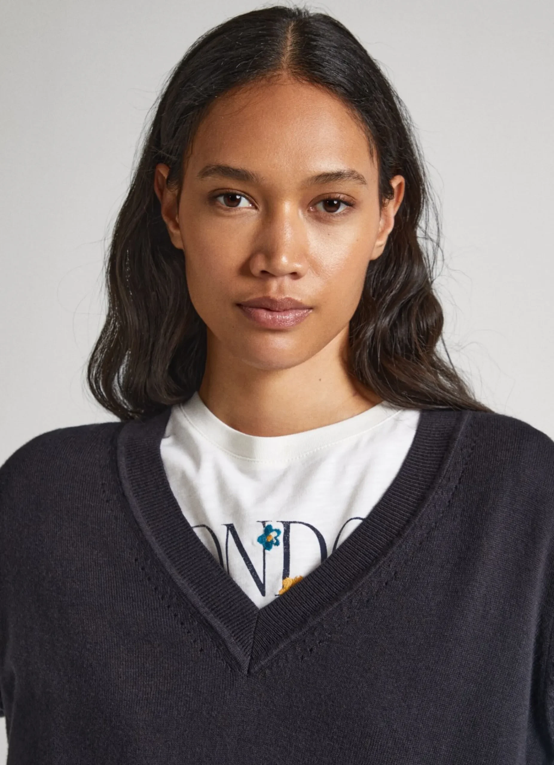 Mulher Pepe Jeans Malhas E Cardigans>Camisola Com Detalhes Abertos