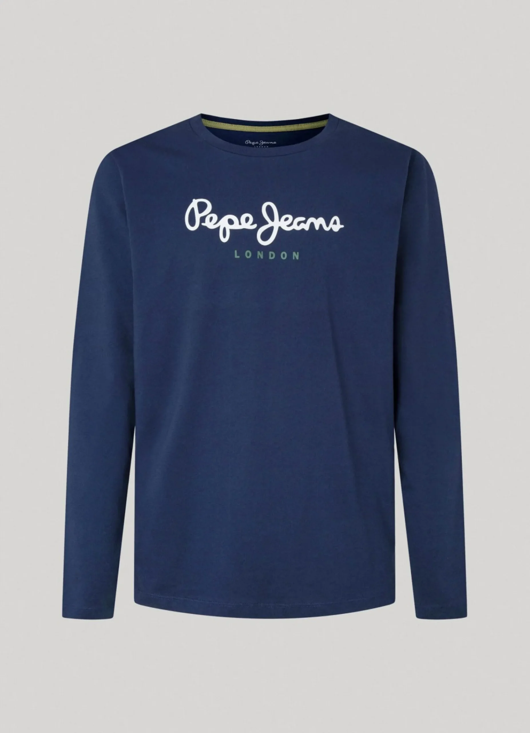 Homem Pepe Jeans T-Shirts>Camisola De Algodao Logo Estampado