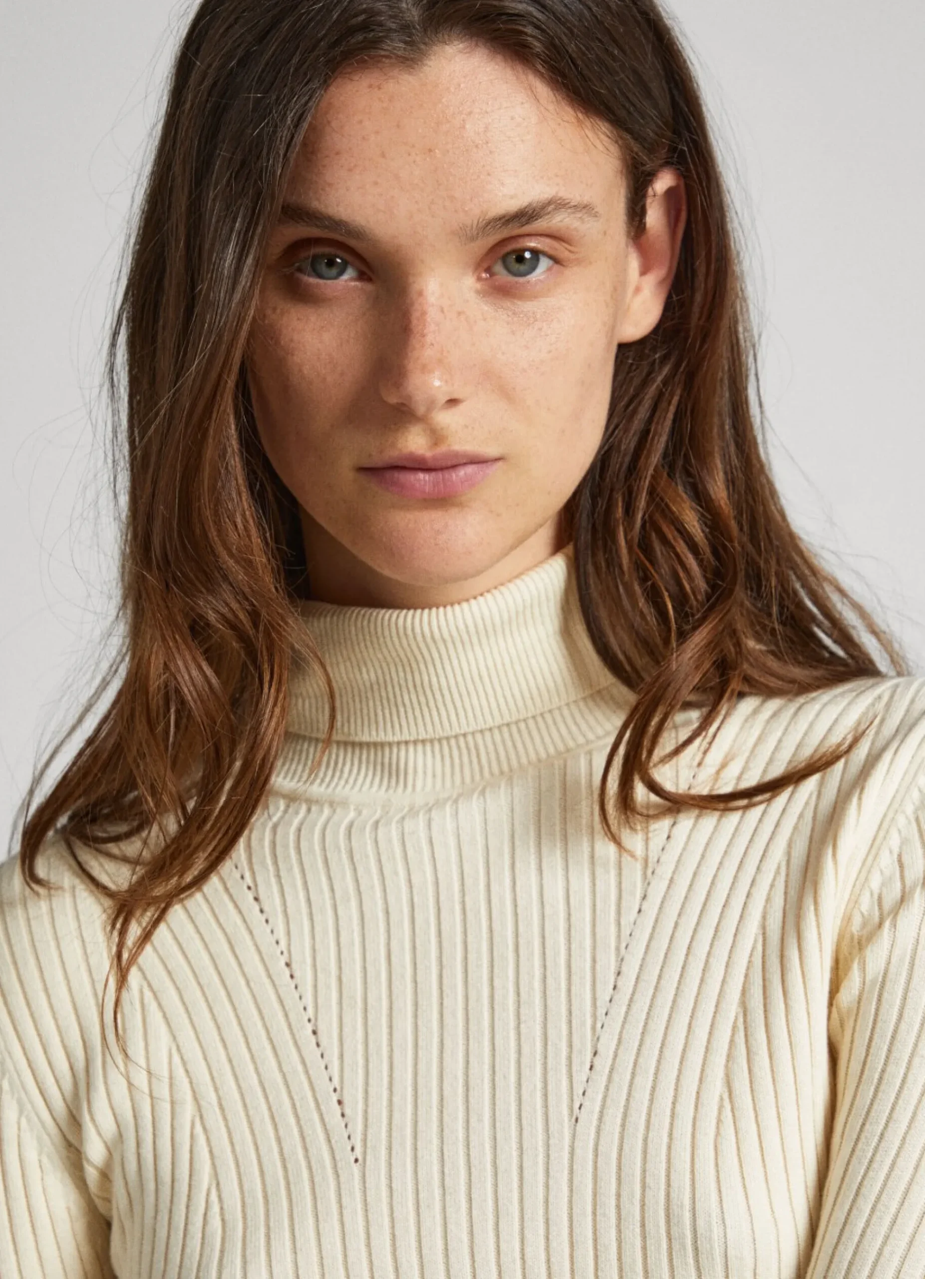 Mulher Pepe Jeans Malhas E Cardigans>Camisola De Gola Alta Canelada
