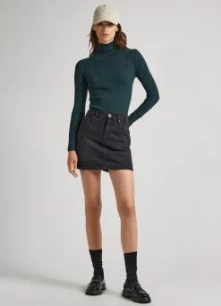 Mulher Pepe Jeans Malhas E Cardigans>Camisola De Gola Alta Canelada