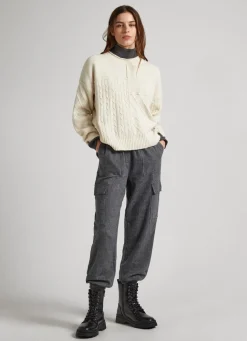Mulher Pepe Jeans Malhas E Cardigans>Camisola De Patchwork