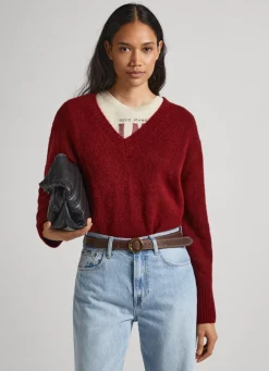 Mulher Pepe Jeans Malhas E Cardigans>Camisola Decote V