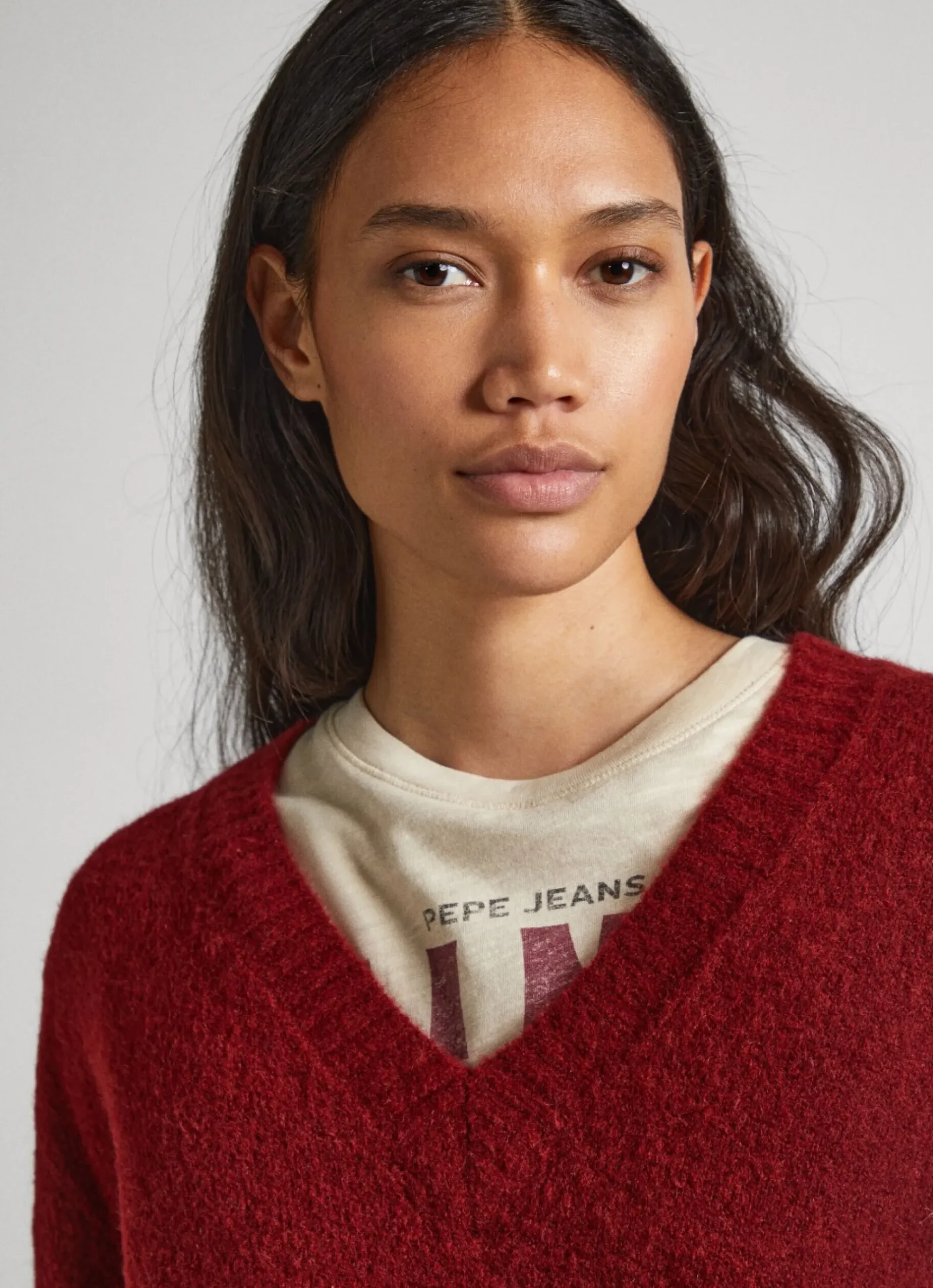 Mulher Pepe Jeans Malhas E Cardigans>Camisola Decote V