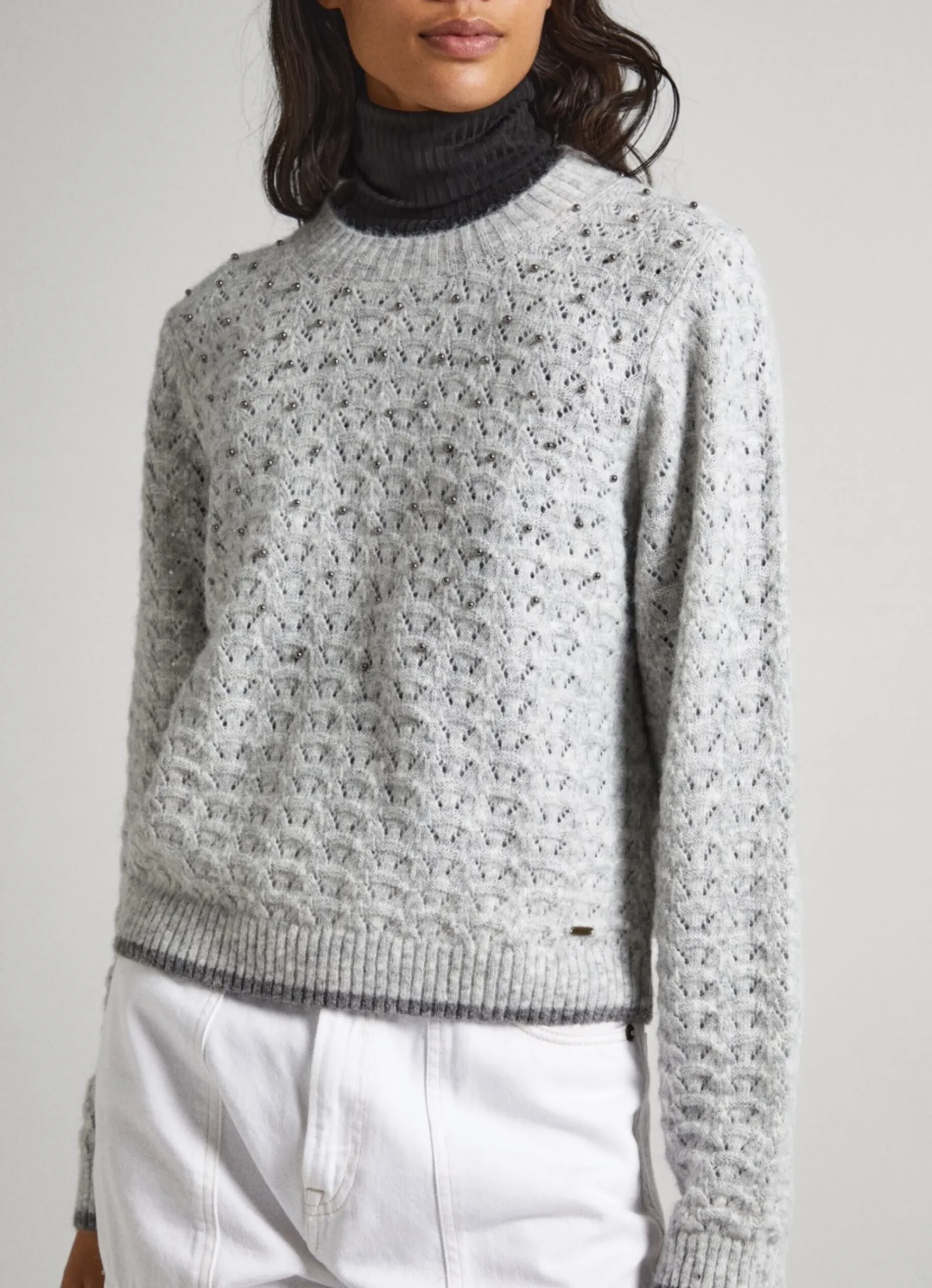Mulher Pepe Jeans Malhas E Cardigans>Camisola Detalhe Strass