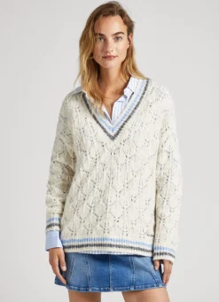 Mulher Pepe Jeans Malhas>Camisola Detalhes Abertos