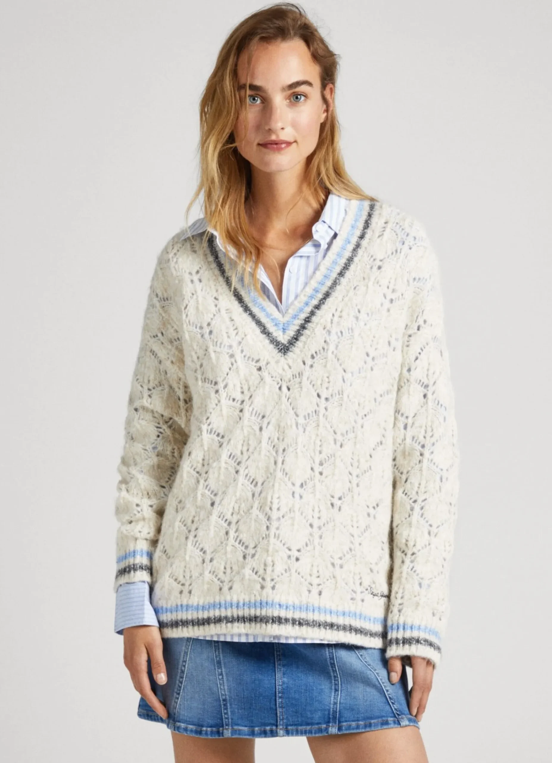 Mulher Pepe Jeans Malhas>Camisola Detalhes Abertos