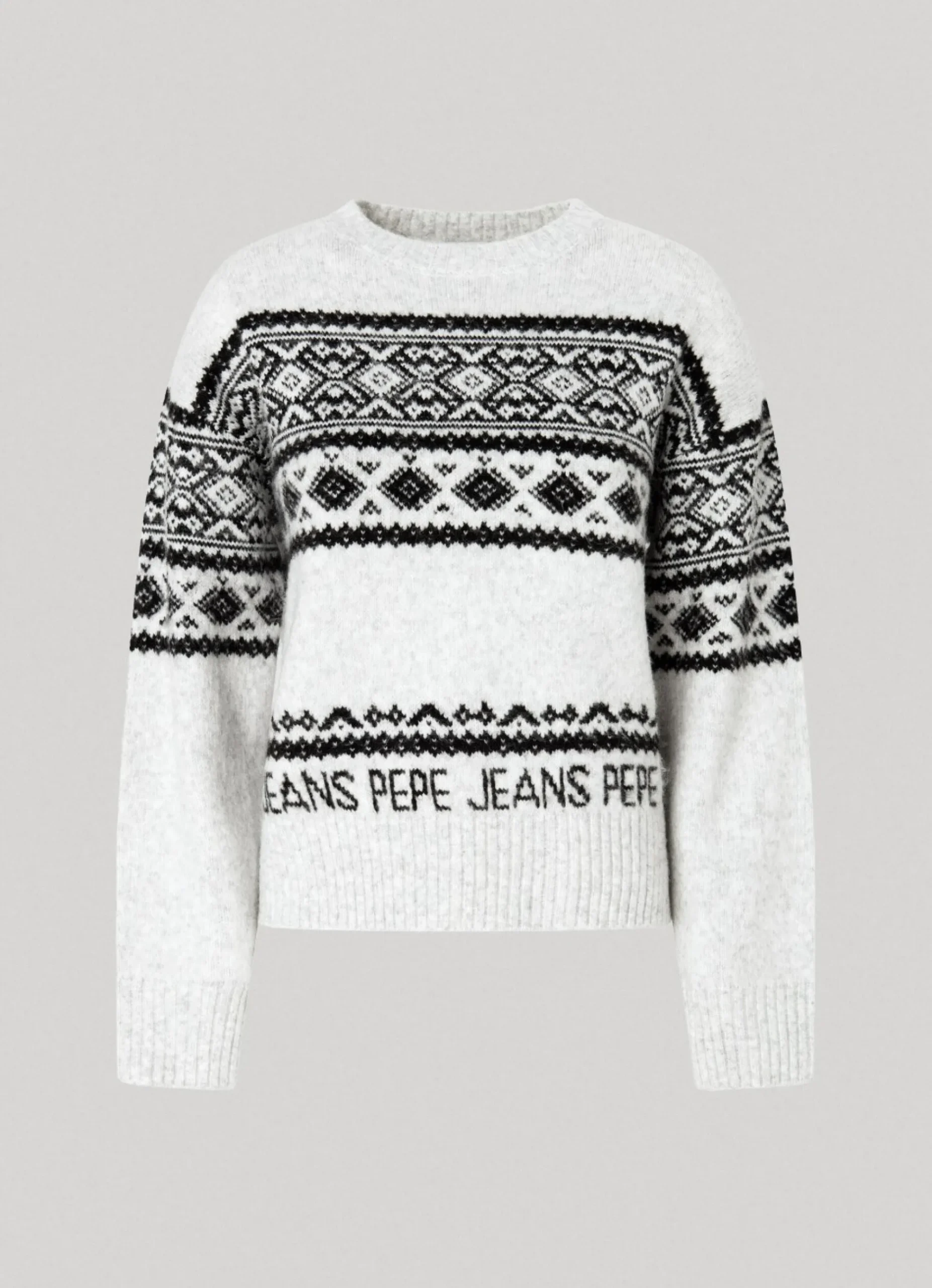 Mulher Pepe Jeans Malhas E Cardigans>Camisola Jacquard De Gola Redonda
