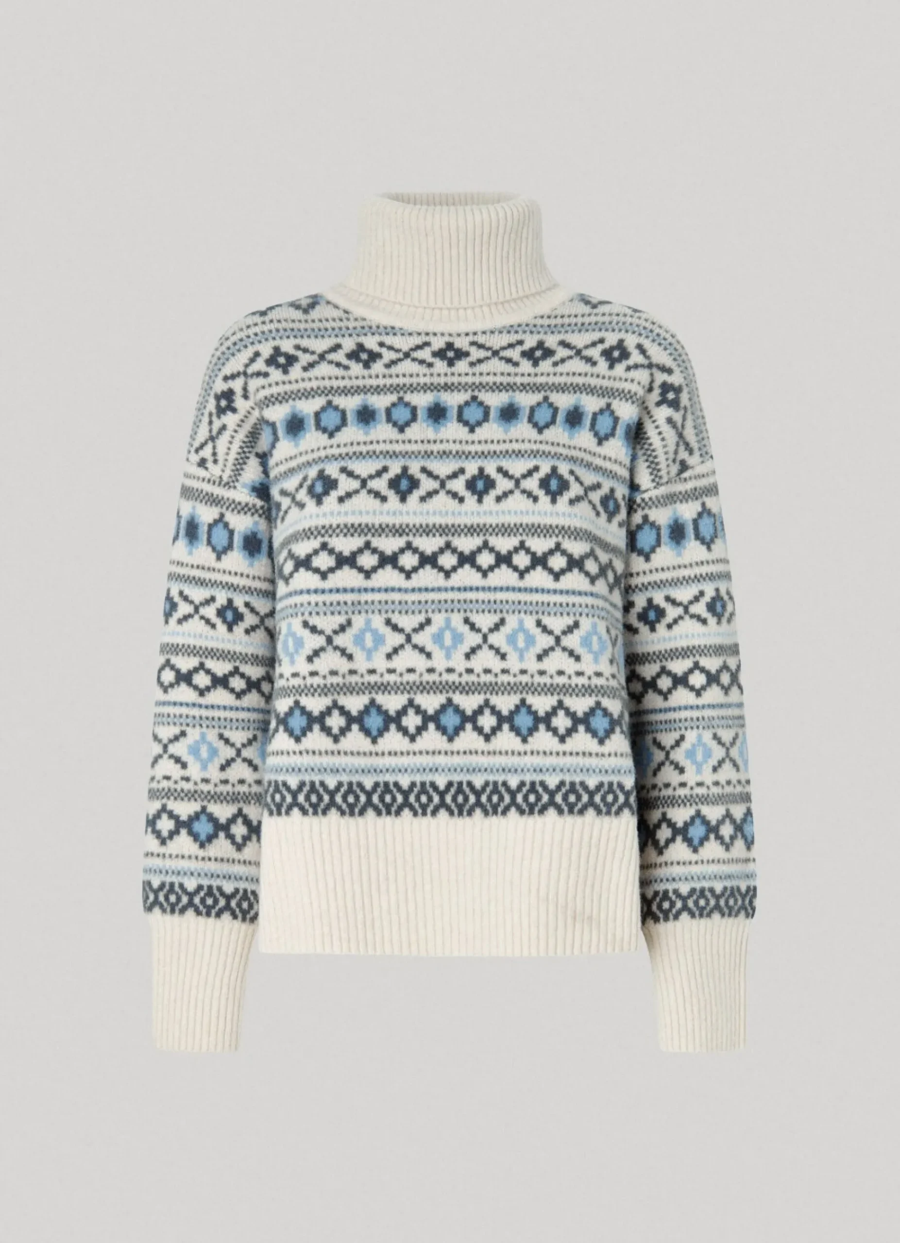 Mulher Pepe Jeans Malhas>Camisola Jacquard De Gola Alta