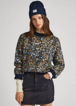 Mulher Pepe Jeans Malhas>Camisola Jacquard Floral