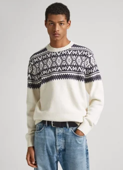 Homem Pepe Jeans Malhas>Camisola Jacquard Gola Redonda