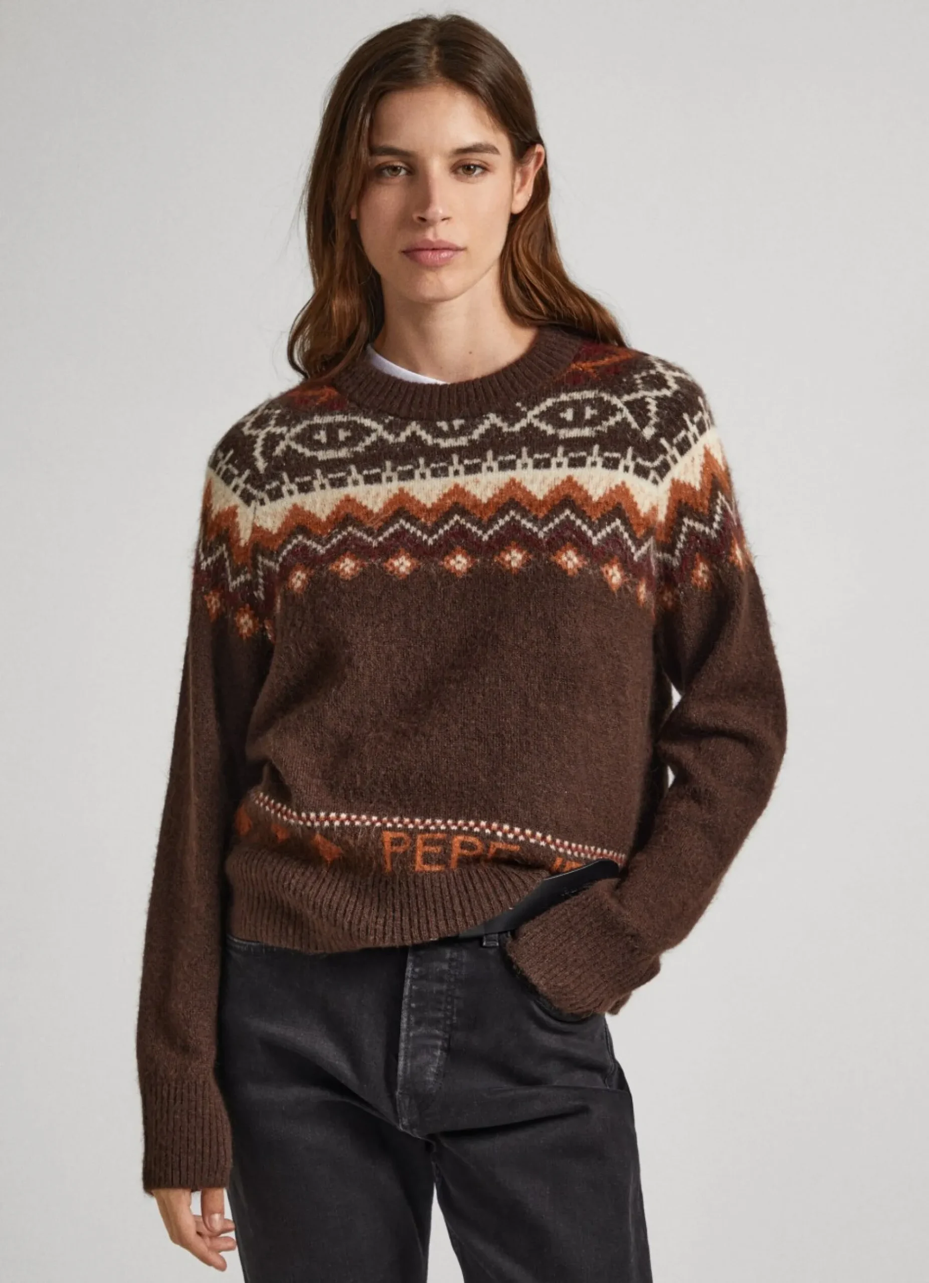 Mulher Pepe Jeans Malhas>Camisola Jacquard Gola Redonda