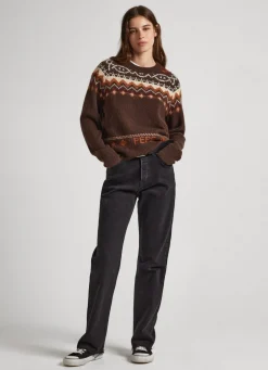 Mulher Pepe Jeans Malhas>Camisola Jacquard Gola Redonda