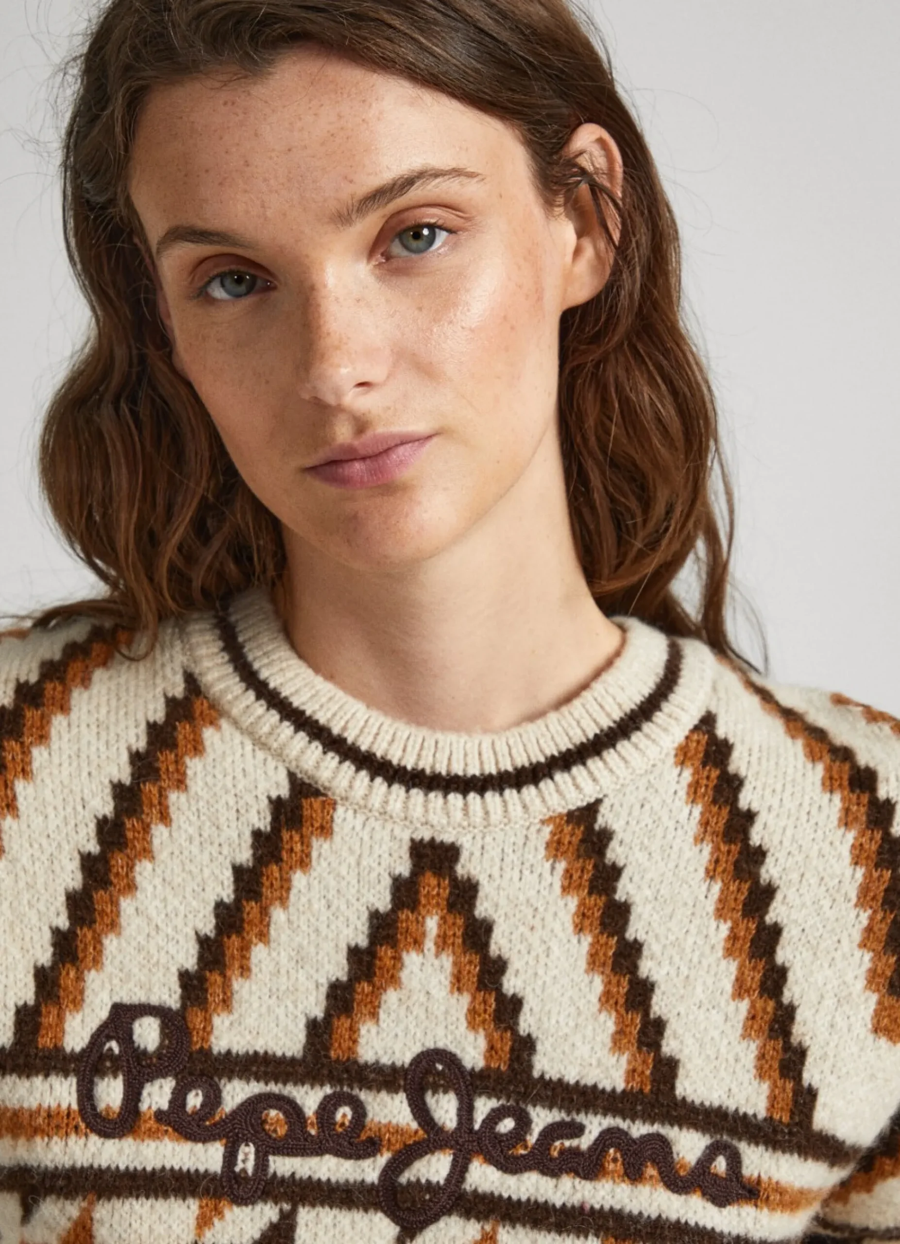 Mulher Pepe Jeans Malhas>Camisola Jacquard Gola Redonda