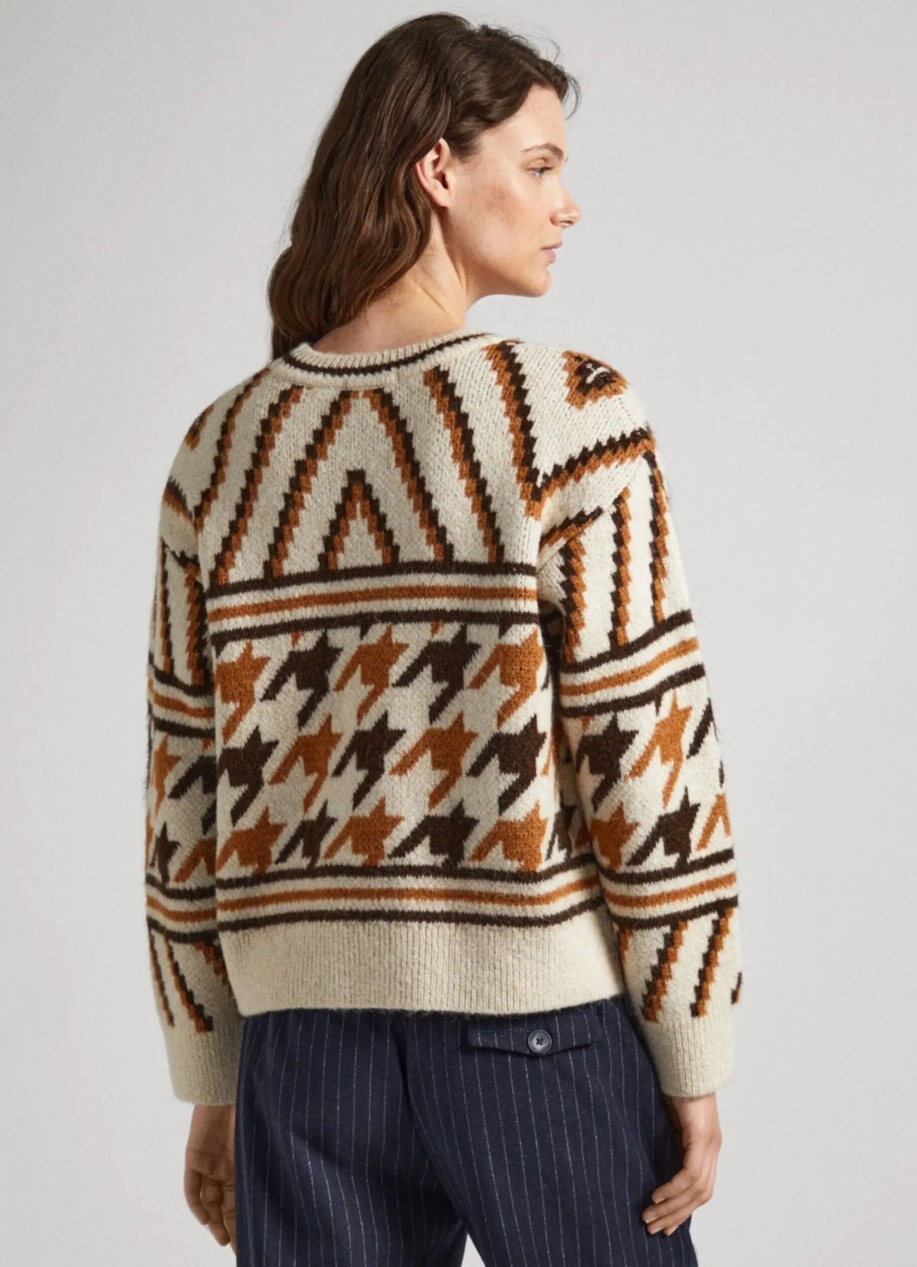 Mulher Pepe Jeans Malhas>Camisola Jacquard Gola Redonda