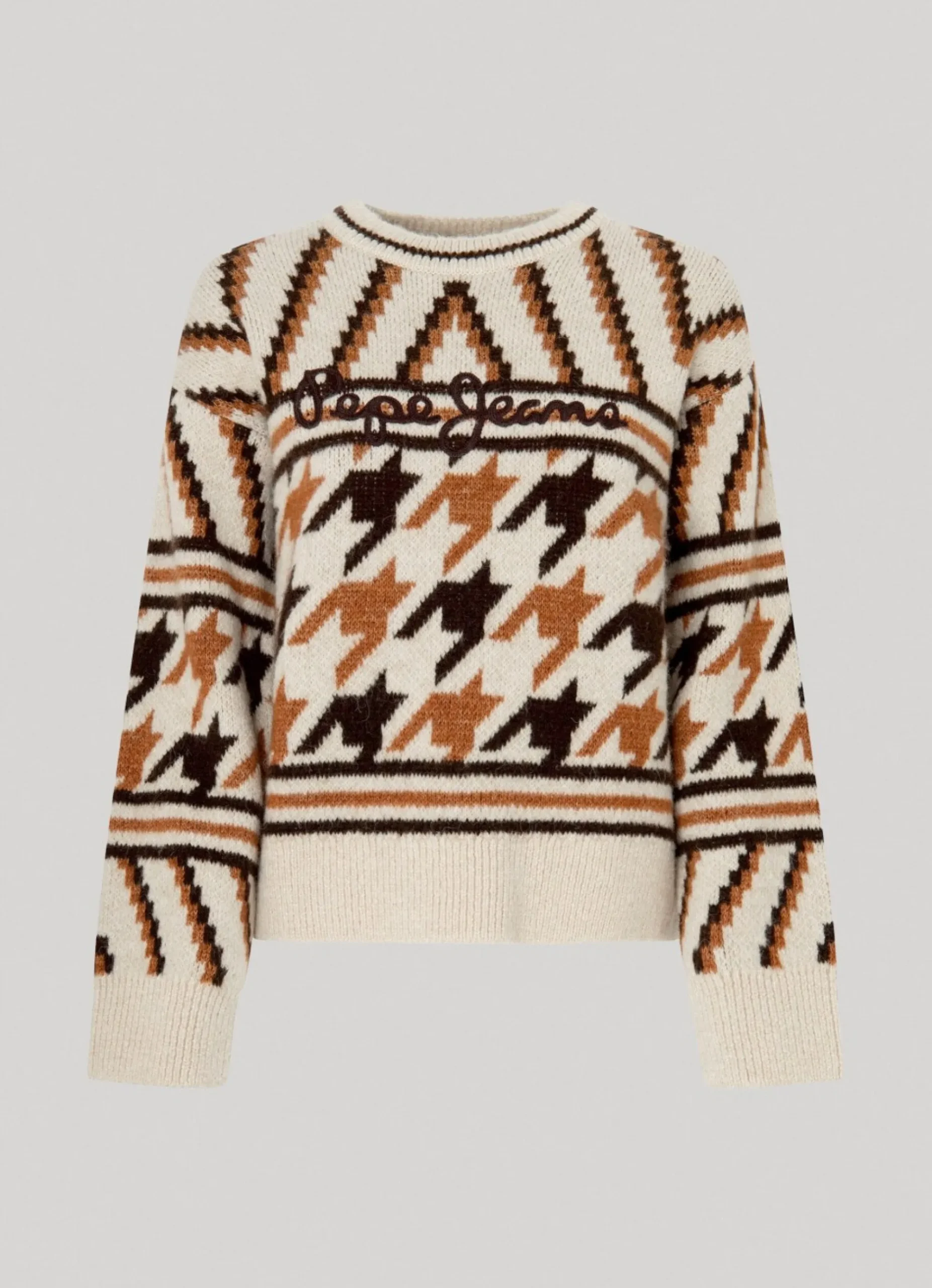 Mulher Pepe Jeans Malhas>Camisola Jacquard Gola Redonda