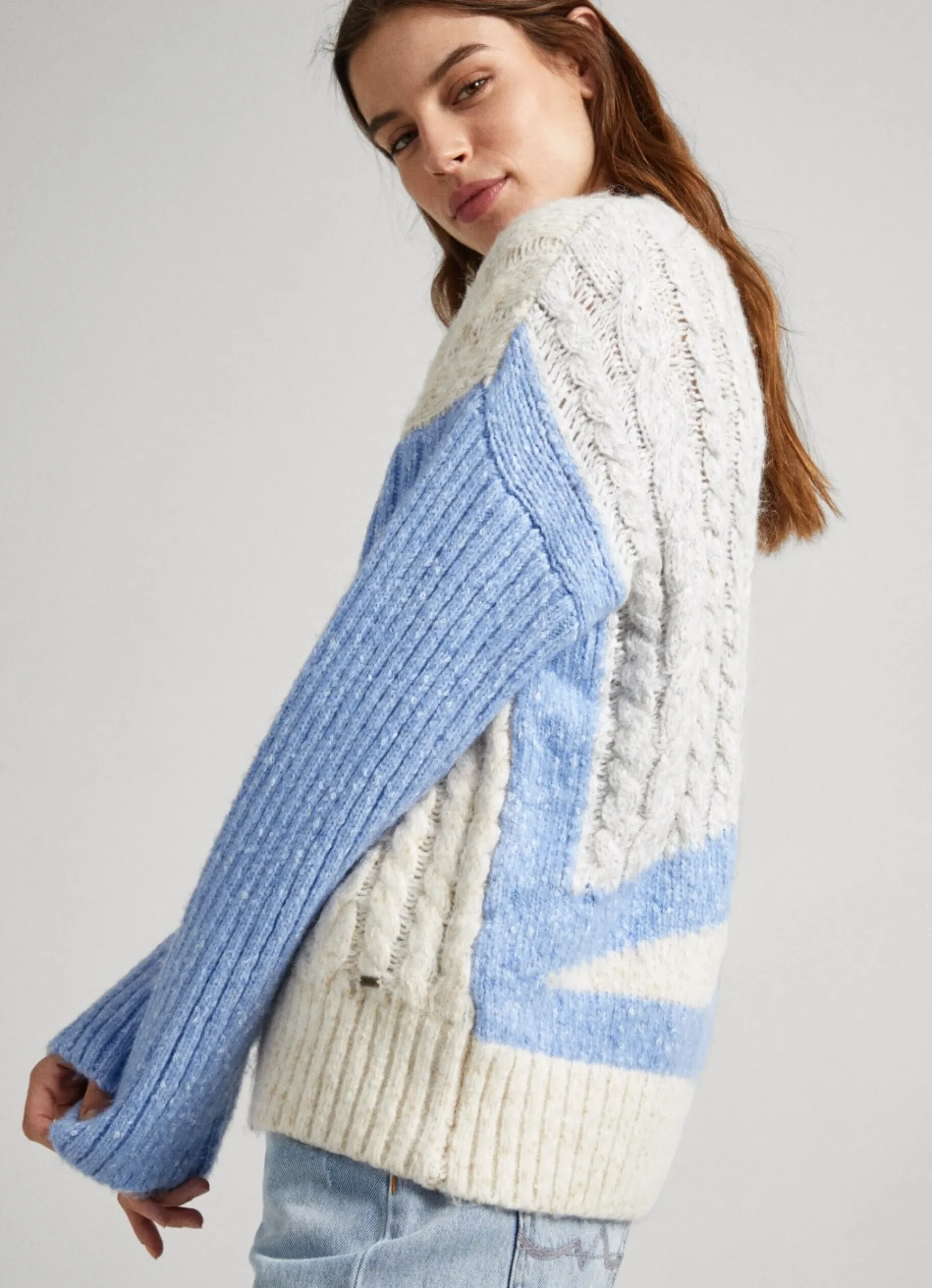 Mulher Pepe Jeans Malhas E Cardigans>Camisola Mangas Contrastantes