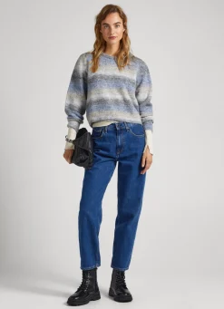 Mulher Pepe Jeans Malhas E Cardigans>Camisola Melange As Riscas