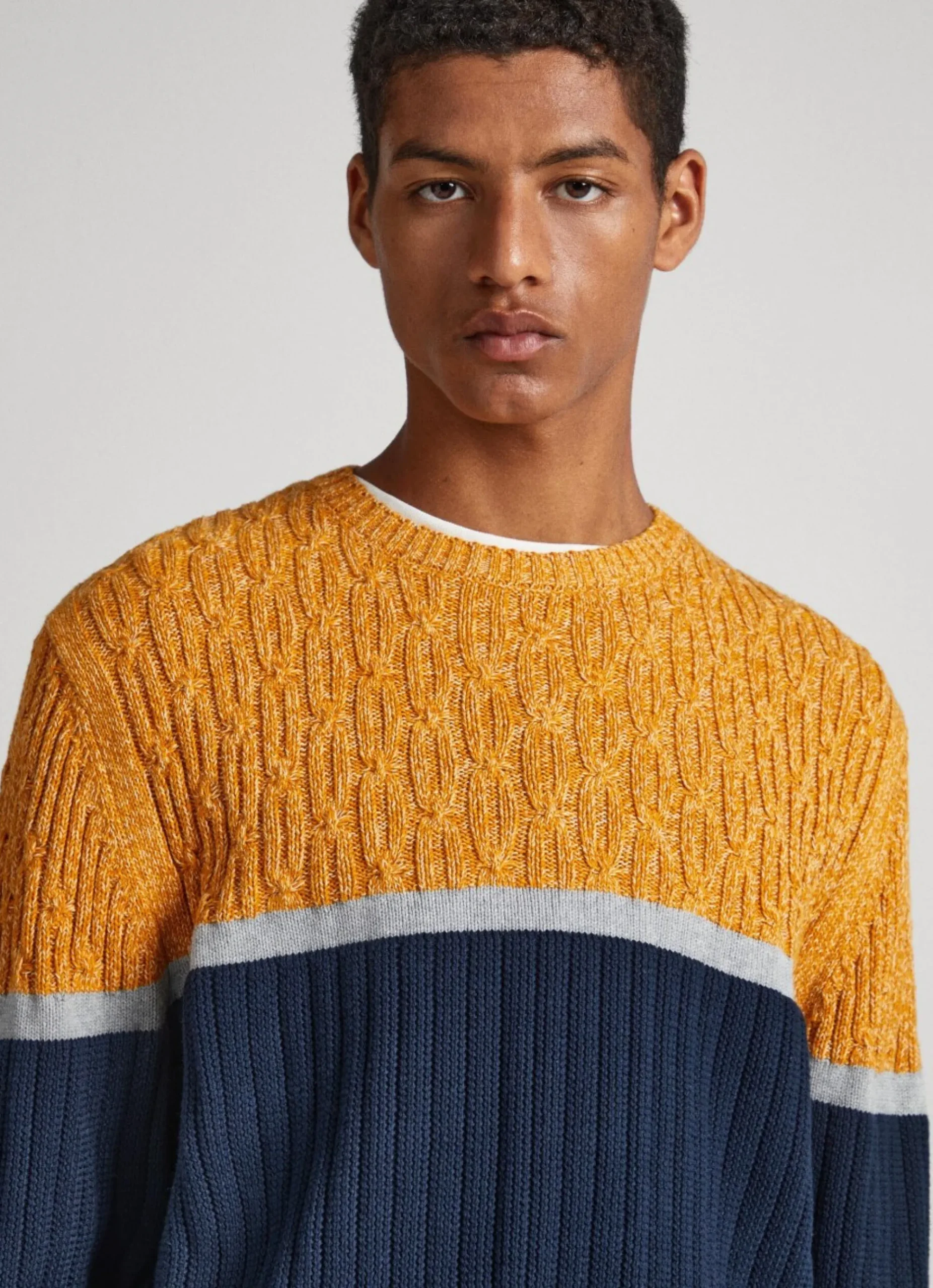 Homem Pepe Jeans Malhas>Camisola Tecidos Combinados