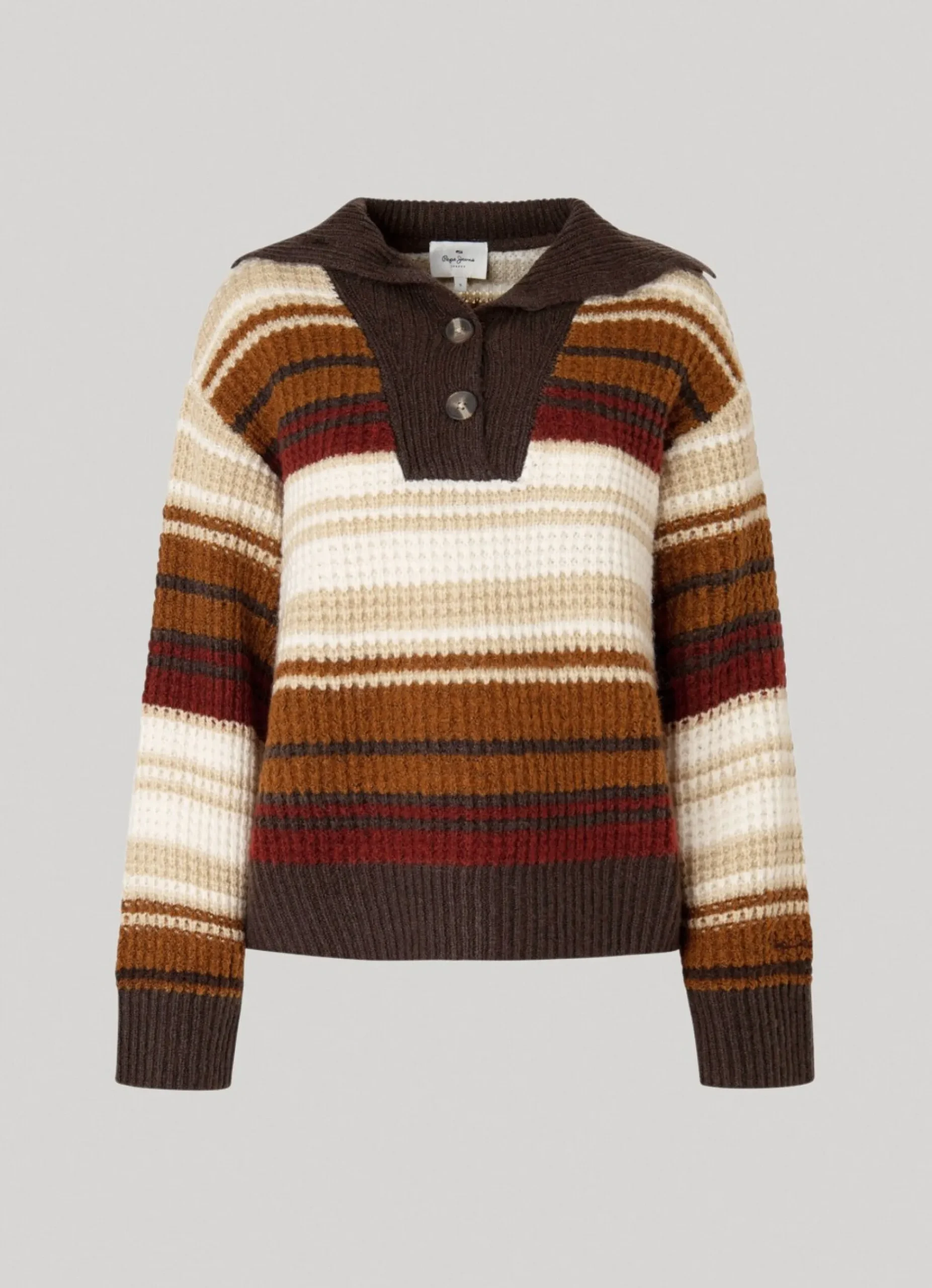 Mulher Pepe Jeans Malhas>Camisola Tipo Polo As Riscas