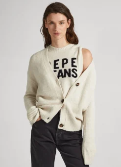 Mulher Pepe Jeans Malhas>Cardigan Com Botoes