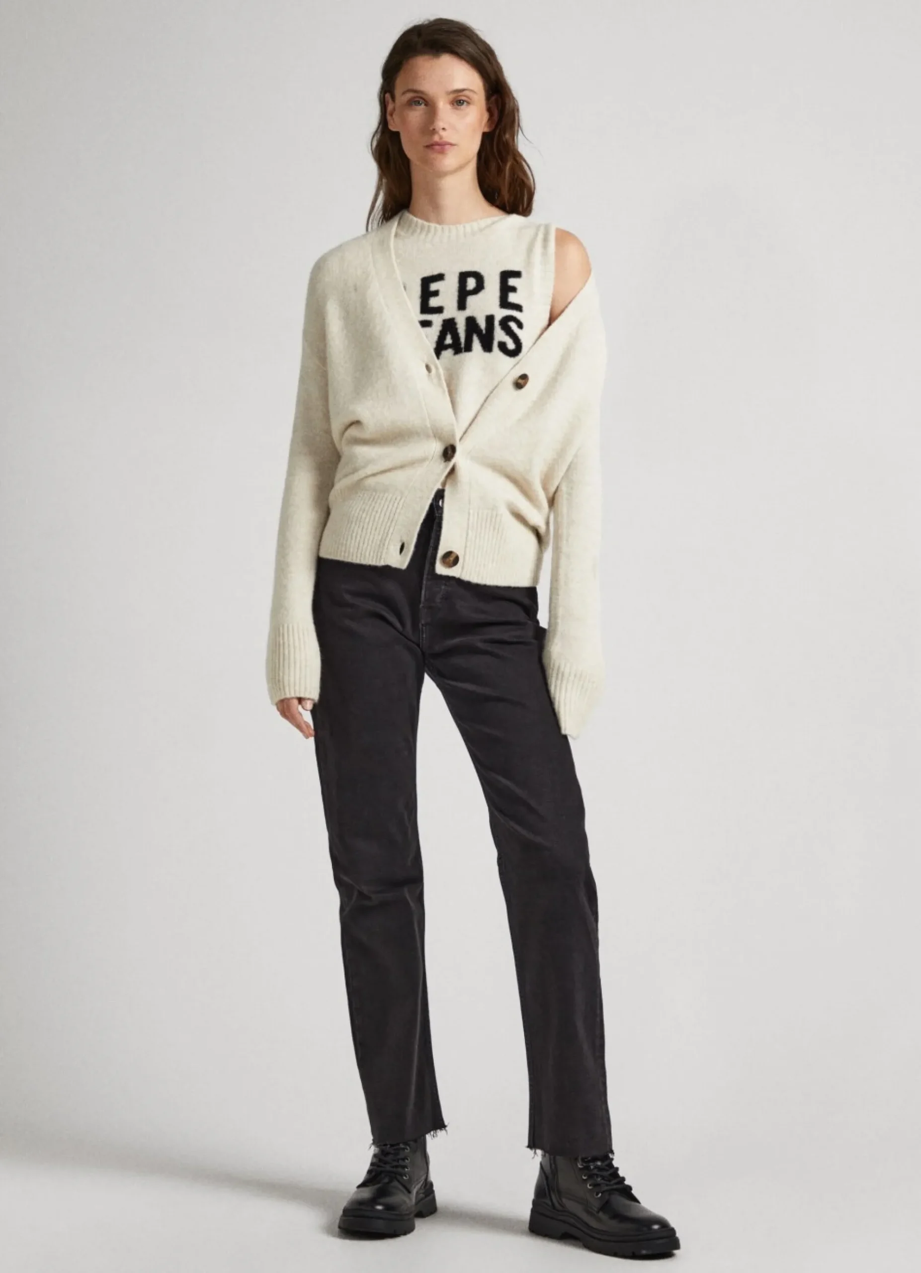 Mulher Pepe Jeans Malhas>Cardigan Com Botoes