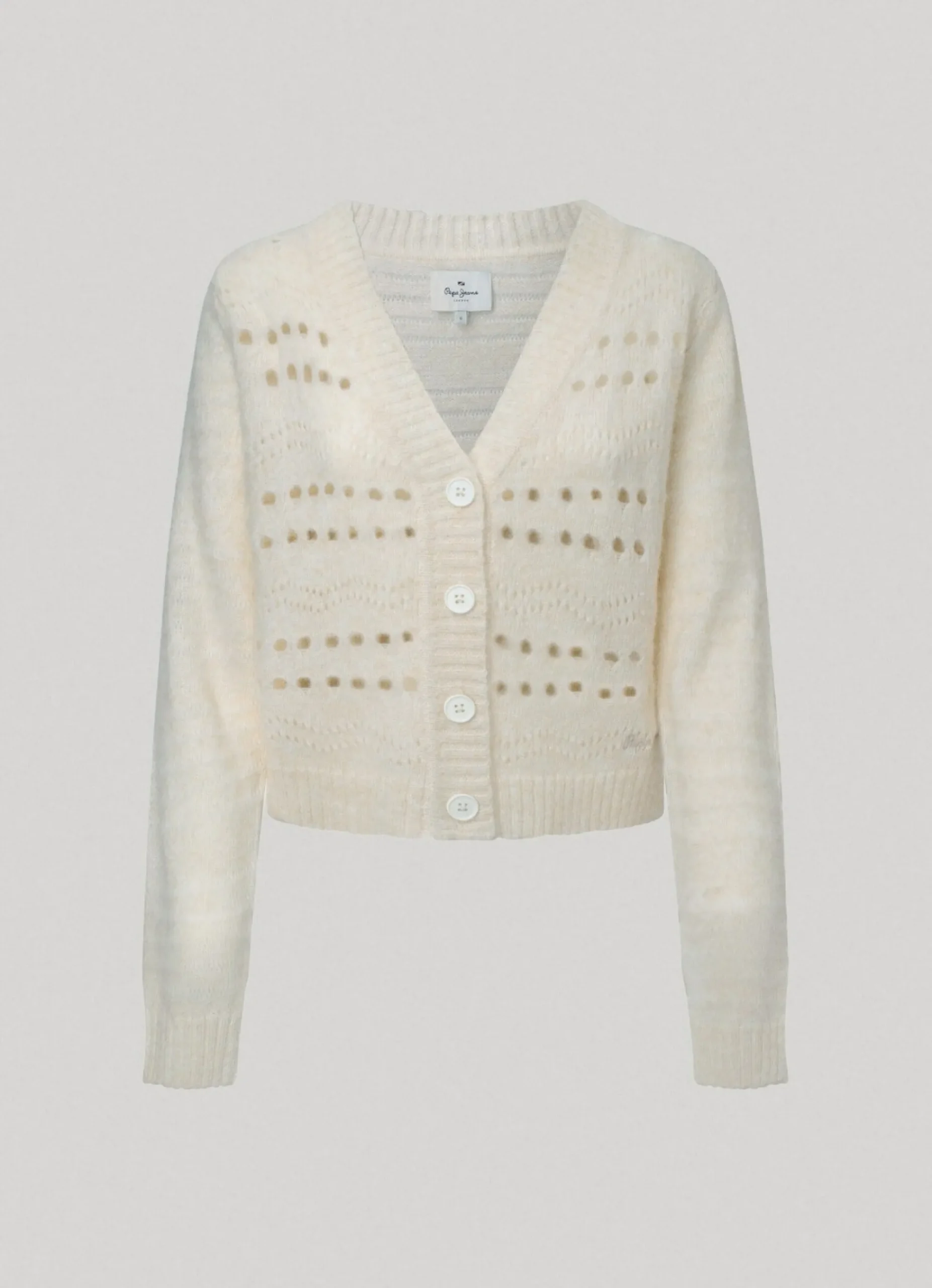 Mulher Pepe Jeans Malhas E Cardigans>Cardigan Com Detalhes Abertos
