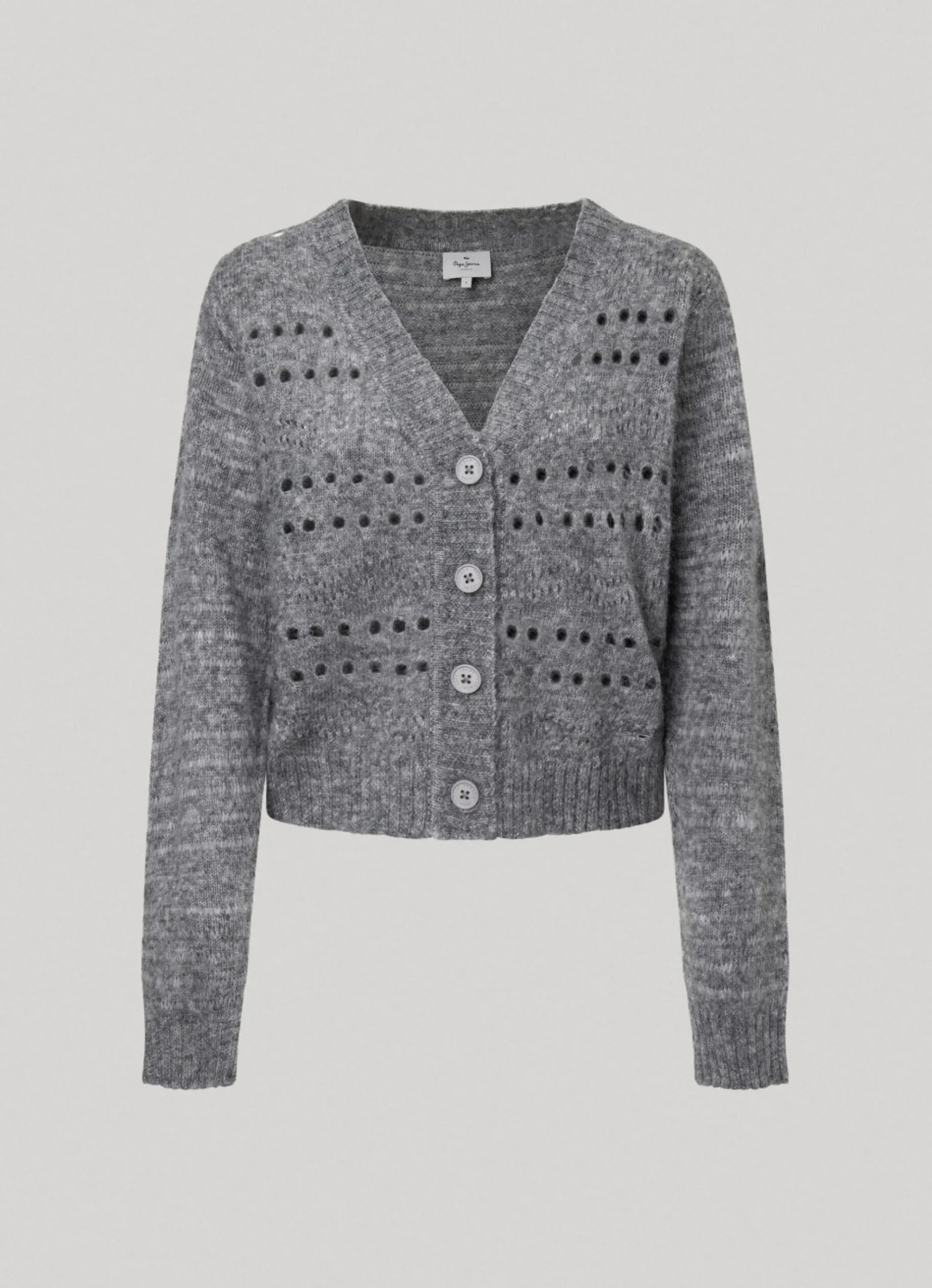 Mulher Pepe Jeans Malhas E Cardigans>Cardigan Com Detalhes Abertos