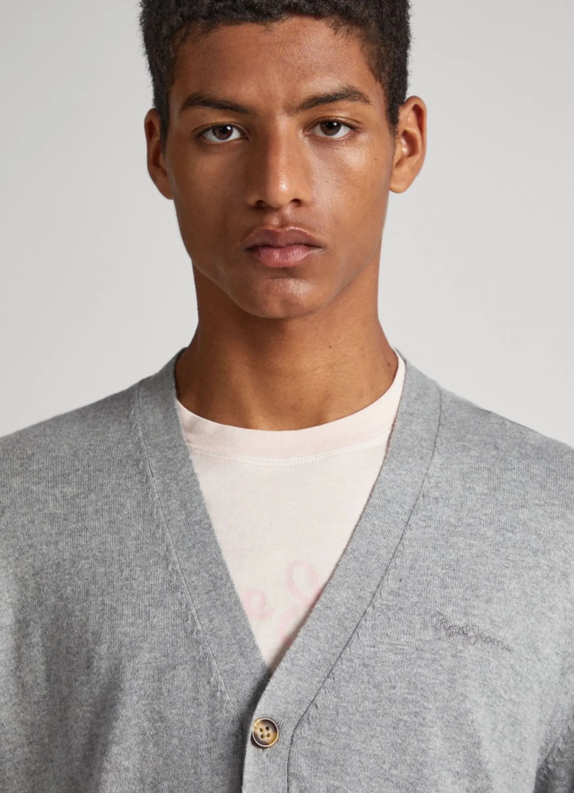 Homem Pepe Jeans Malhas>Cardigan Com Logo Bordado