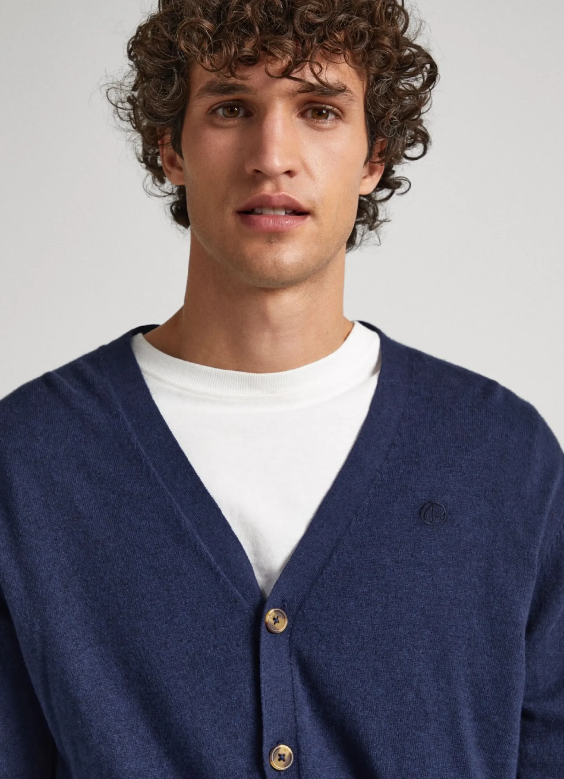 Homem Pepe Jeans Malhas>Cardigan Com Logo Bordado
