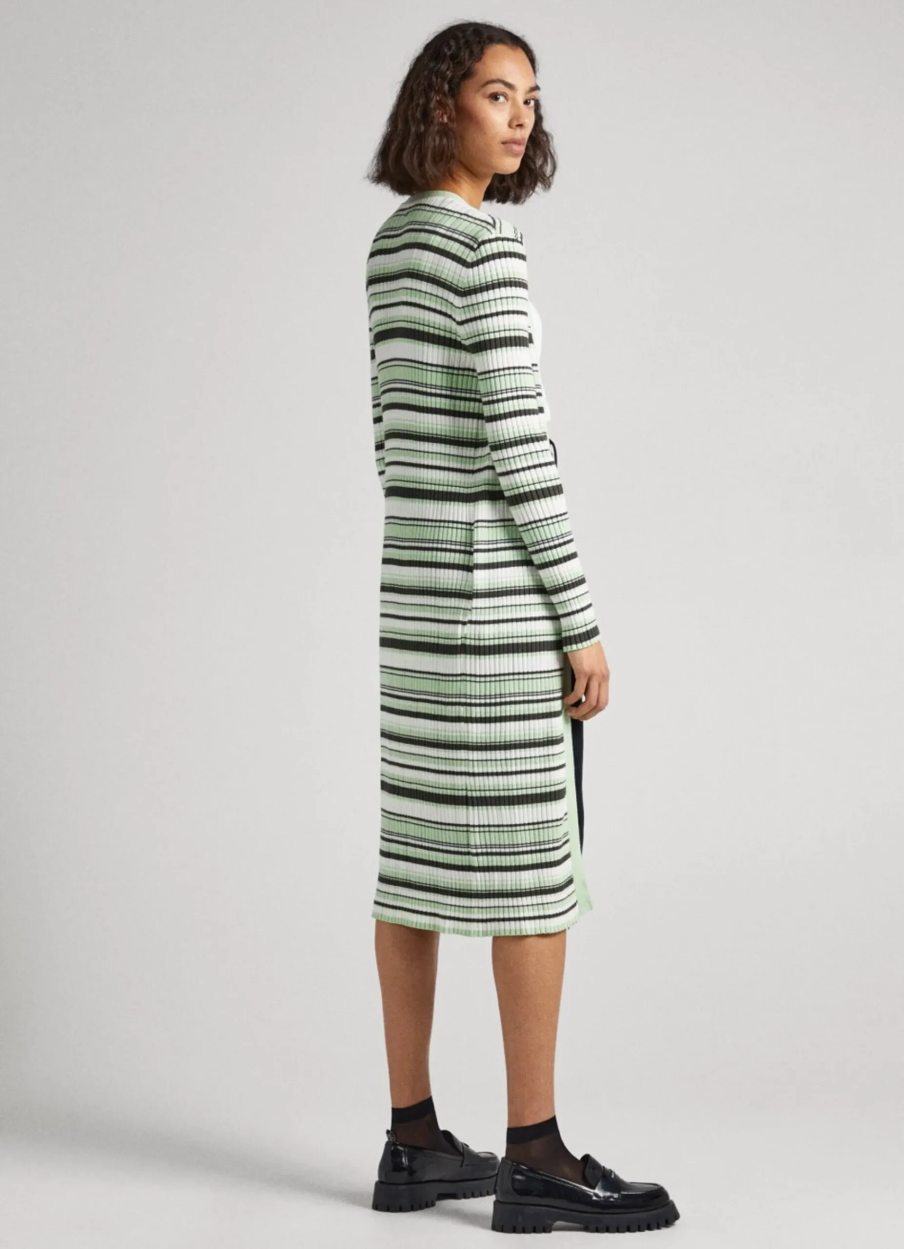 Mulher Pepe Jeans Malhas>Cardigan Comprido As Riscas