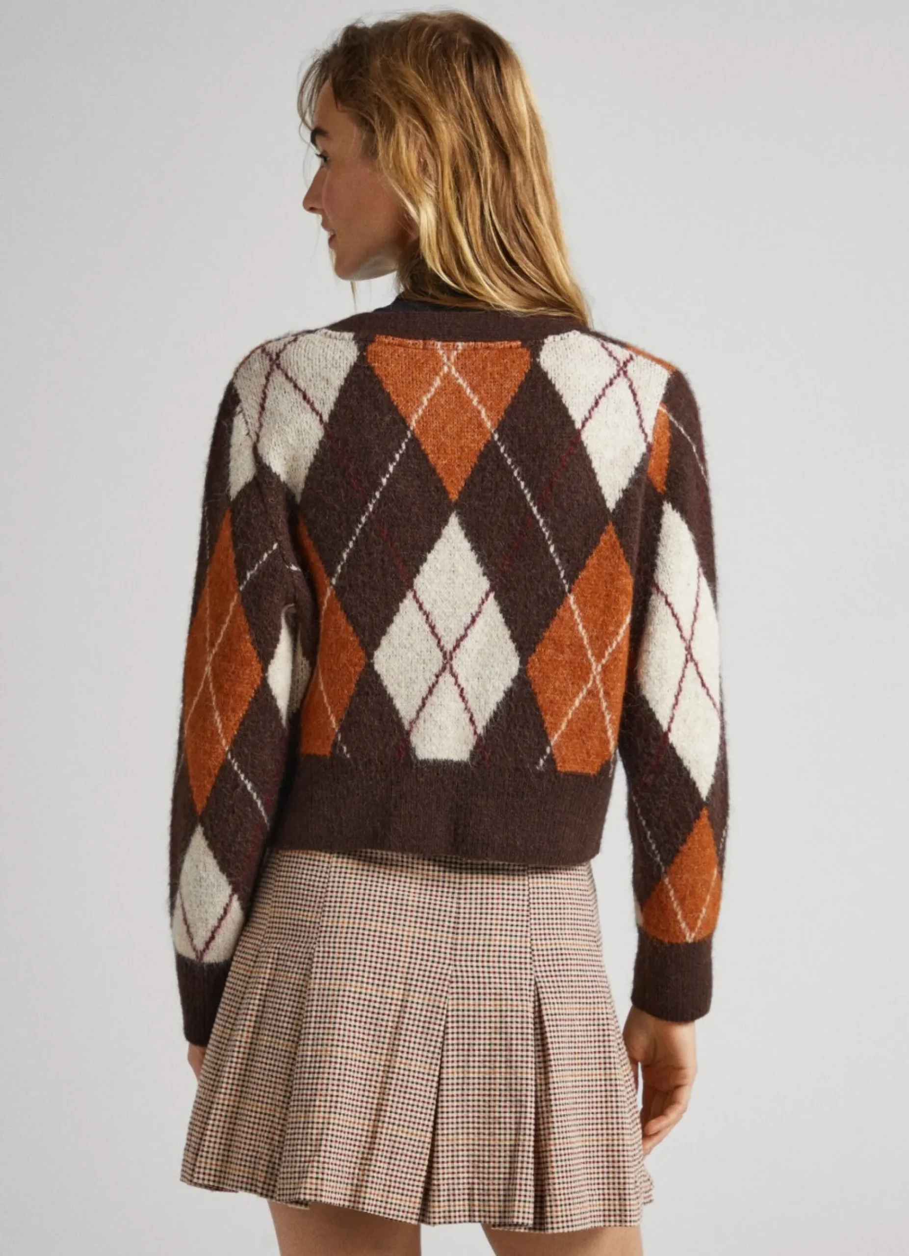 Mulher Pepe Jeans Malhas E Cardigans>Cardigan Losangos Entrelacados