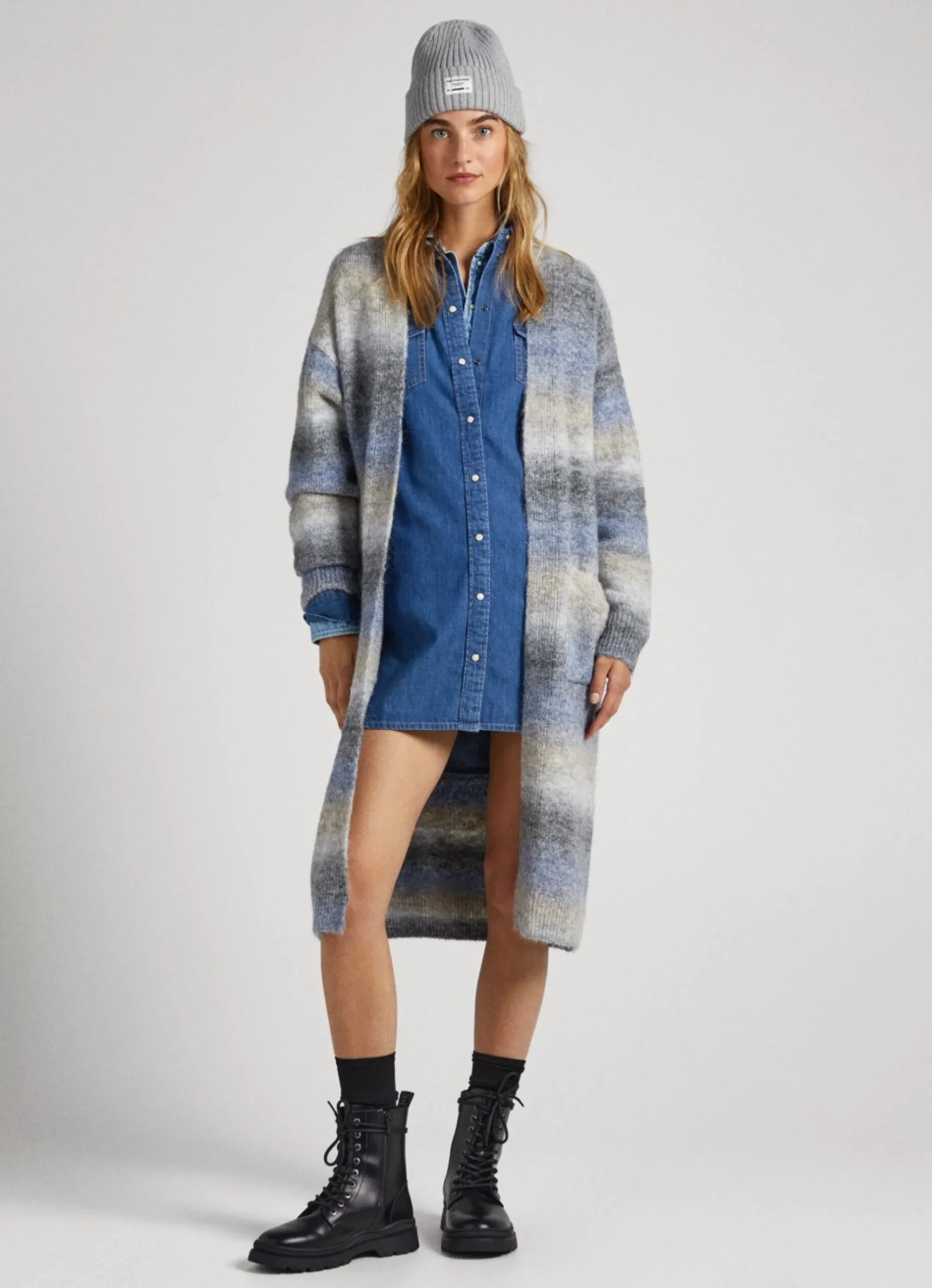 Mulher Pepe Jeans Malhas>Cardigan Melange As Riscas